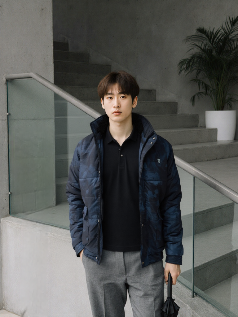 CAMOUFLAGE JACKET BLUE