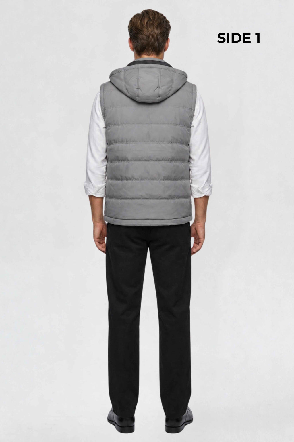 MENS REVERISBLE VEST JACKET - GREY