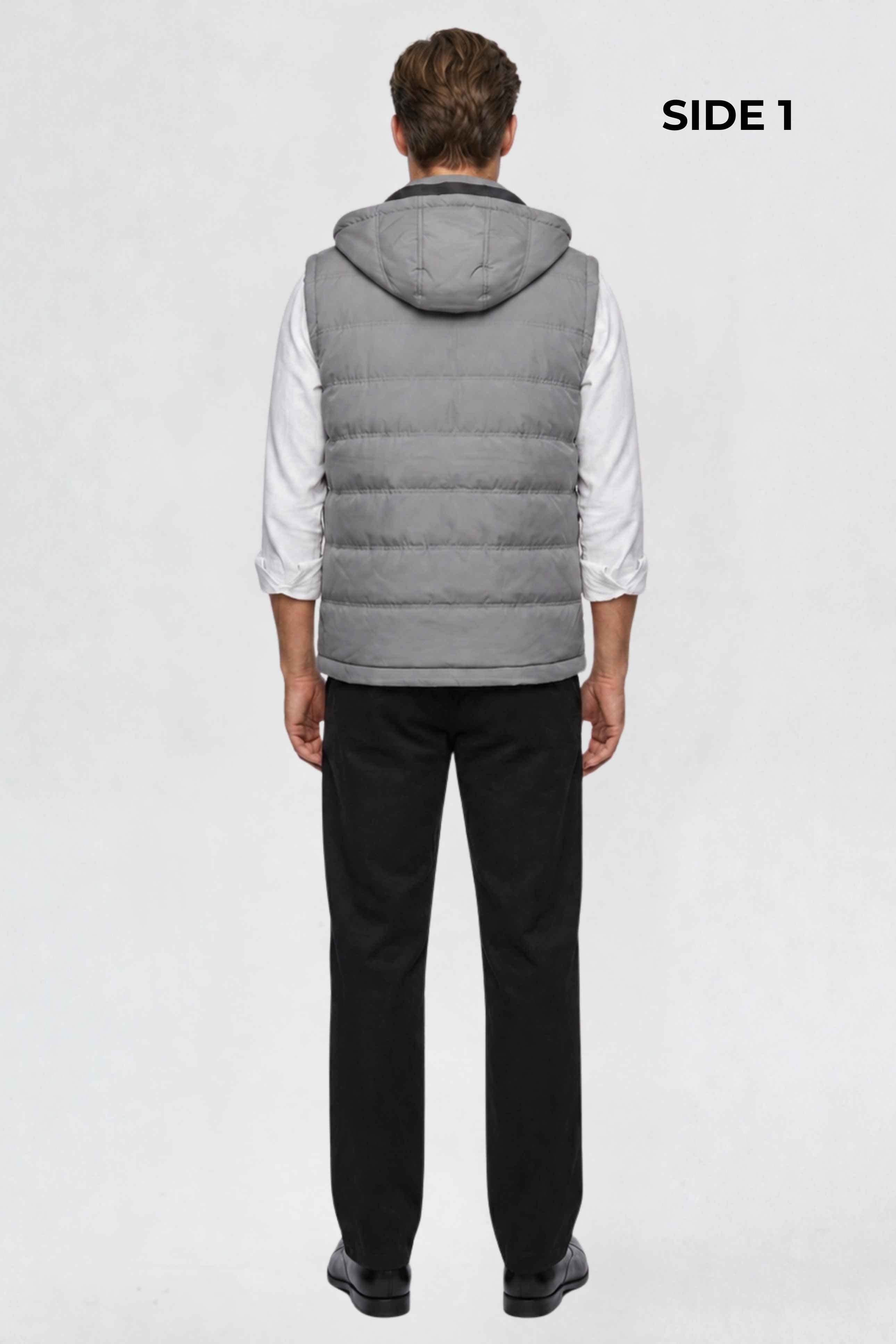 MENS REVERISBLE VEST JACKET - GREY