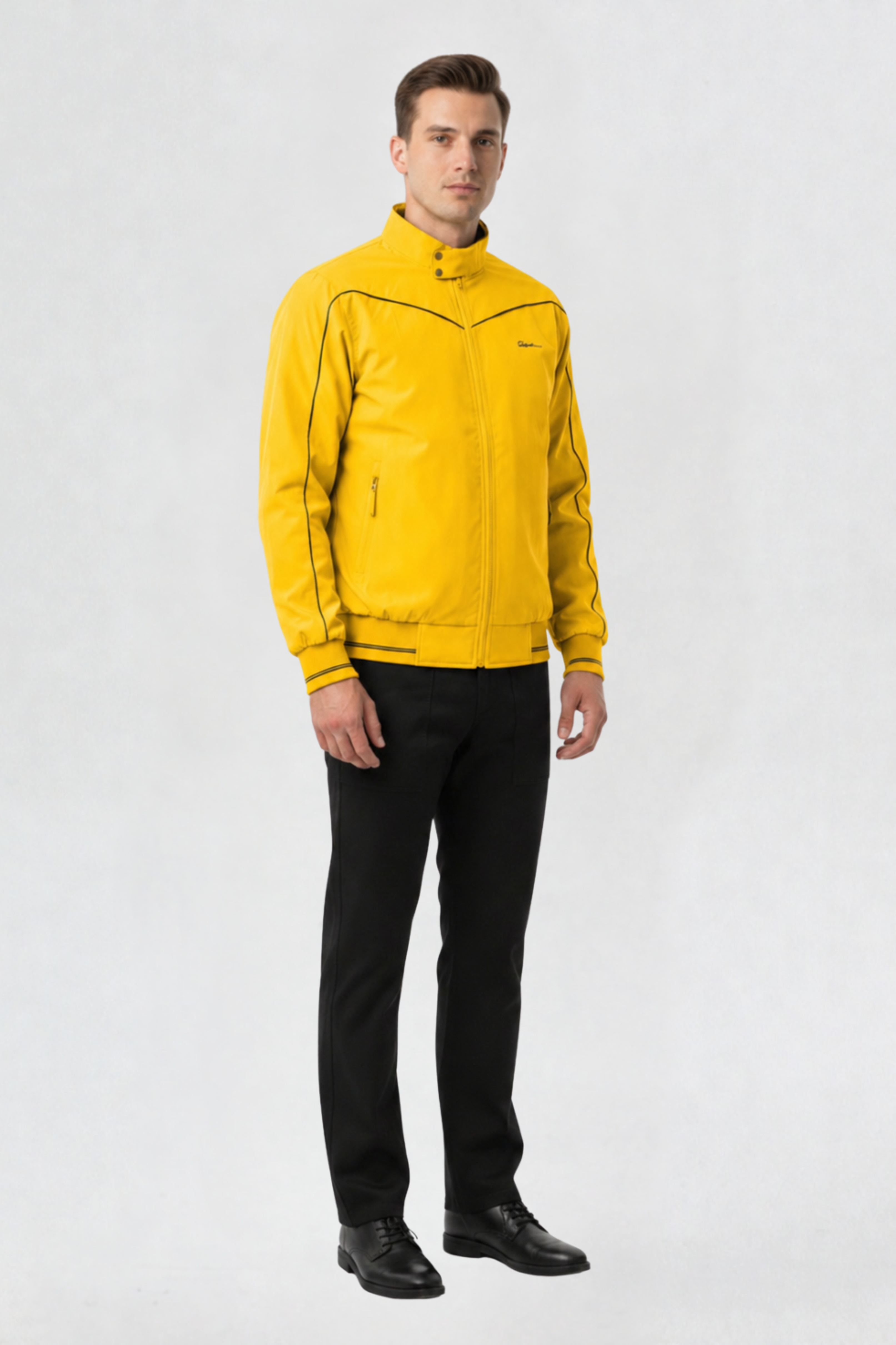 MENS REVERSIBLE WINDBREAKER JACKET | YELLOW-GREY