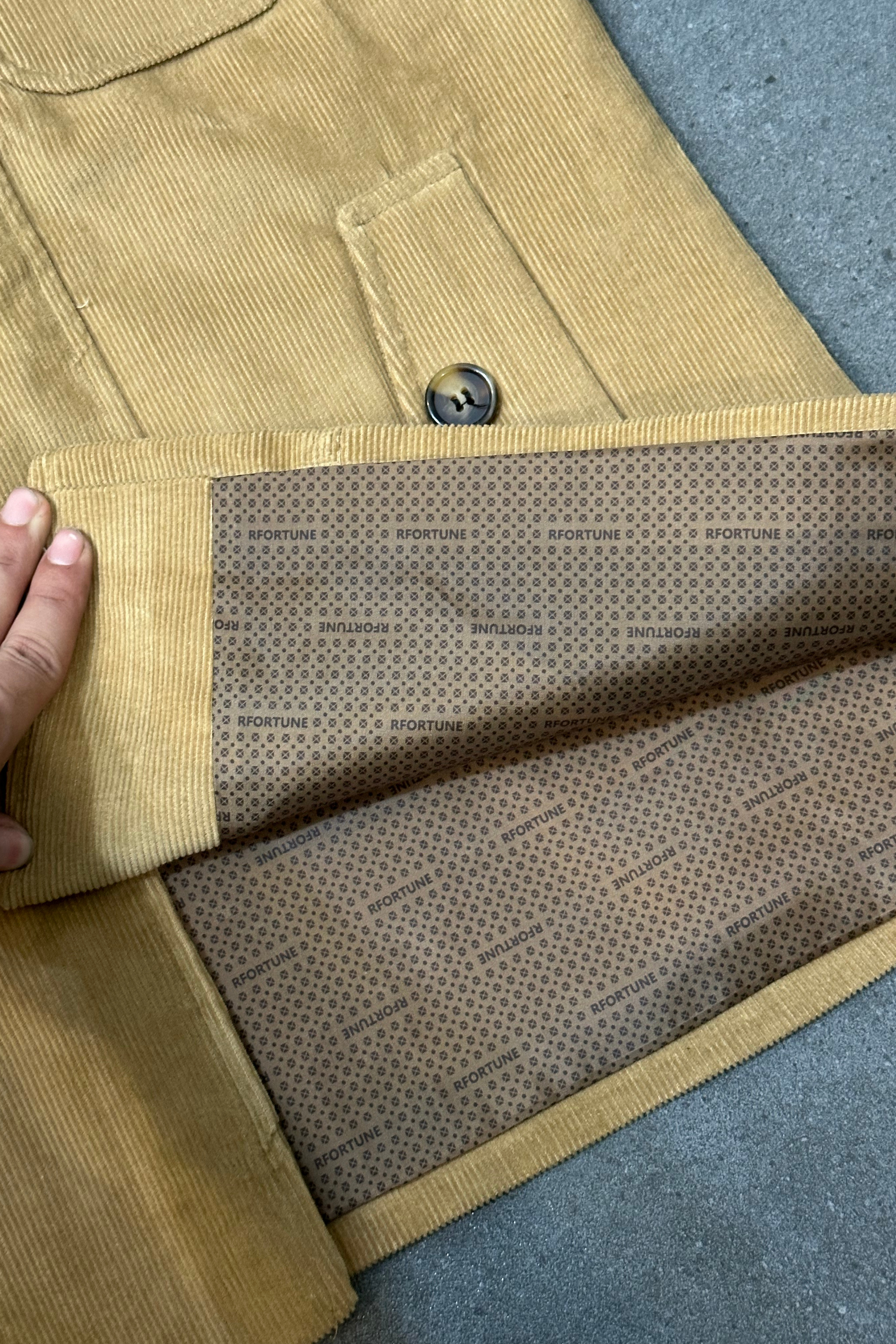 CORDUROY VEST JACKET CAMEL