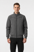 MENS REVERSIBLE WINDBREAKER JACKET | GREY-BLACK