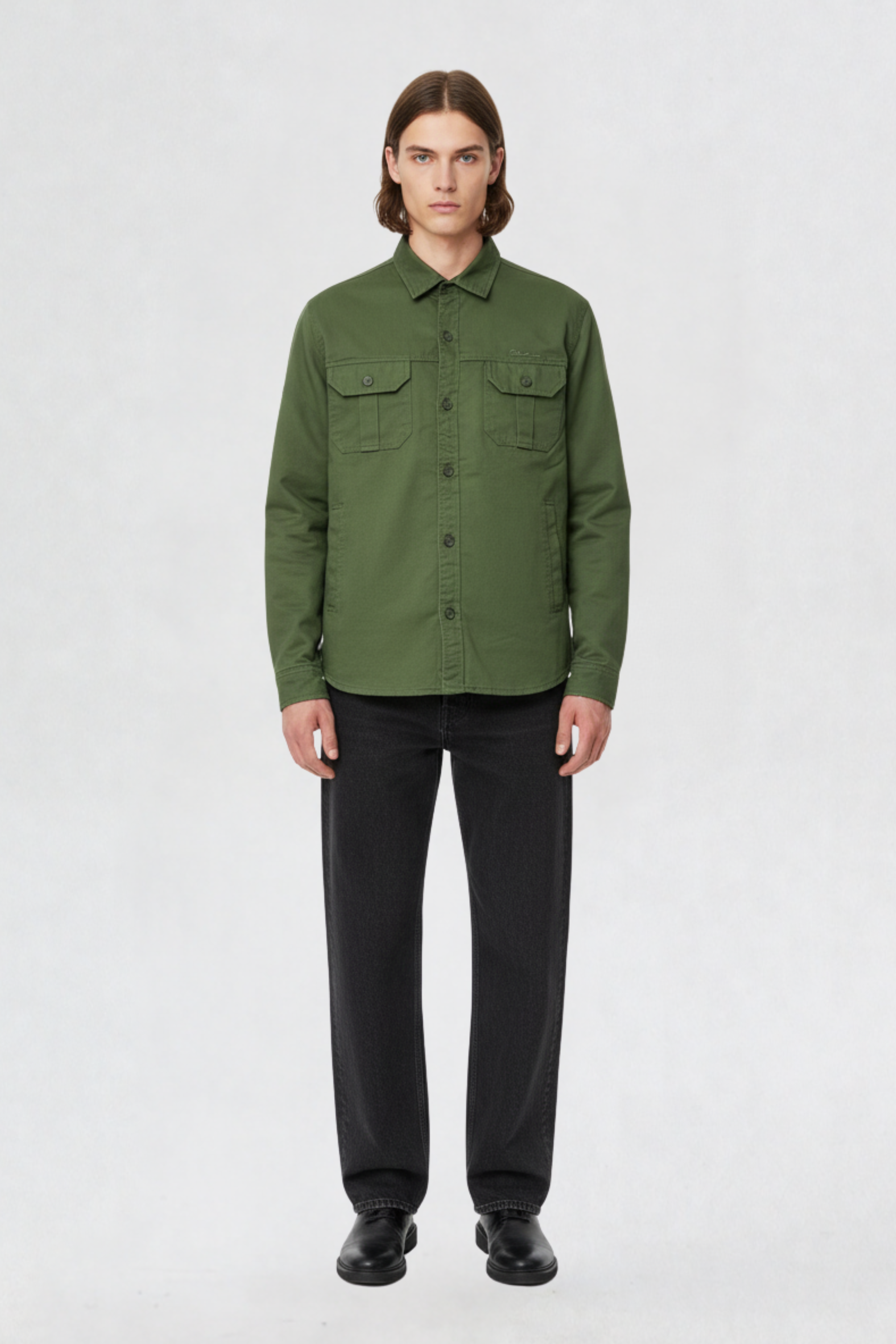 COTTON WINTER SHIRT GREEN