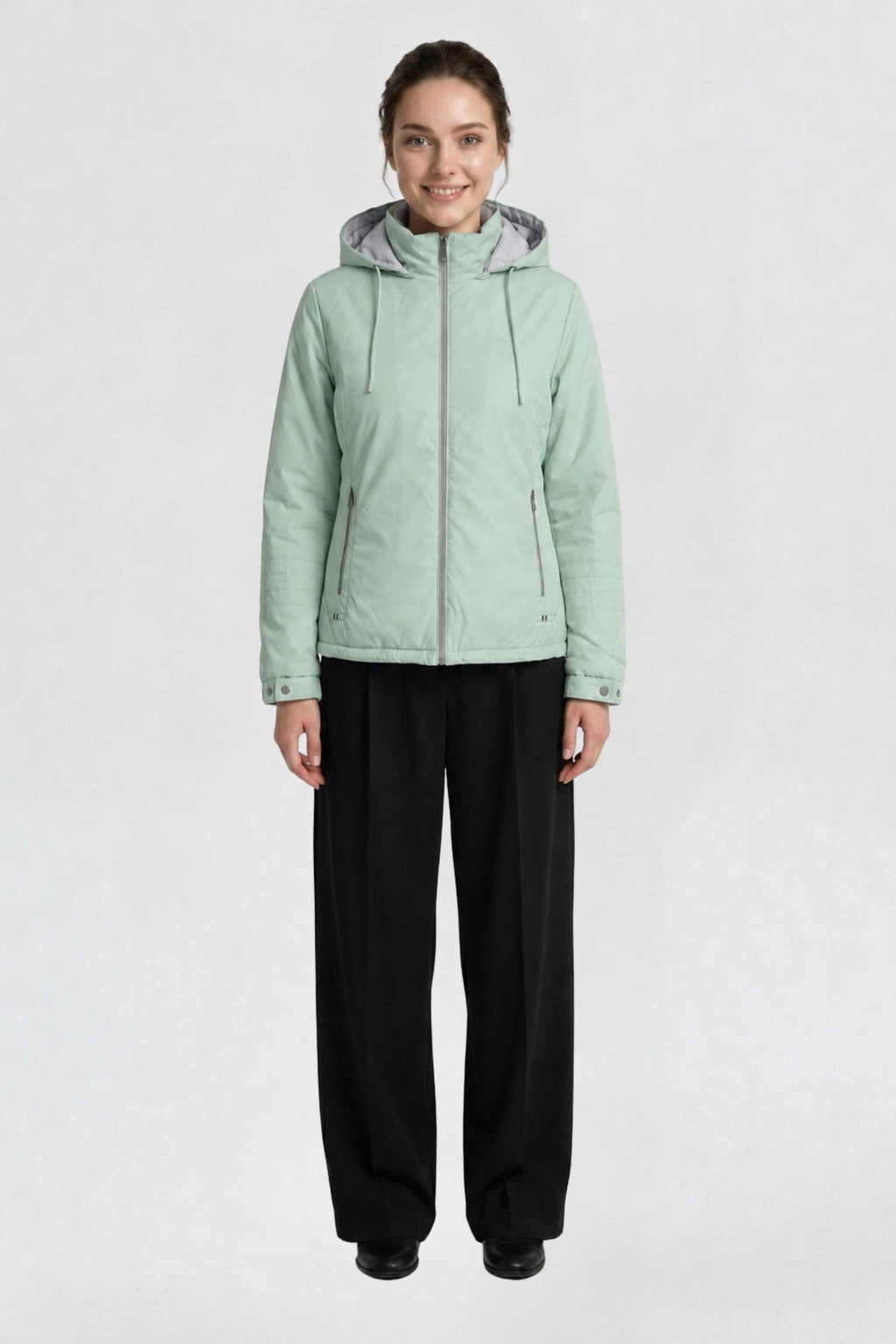 WOMENS PU REVERSIBLE JACKET | PISTA GREEN