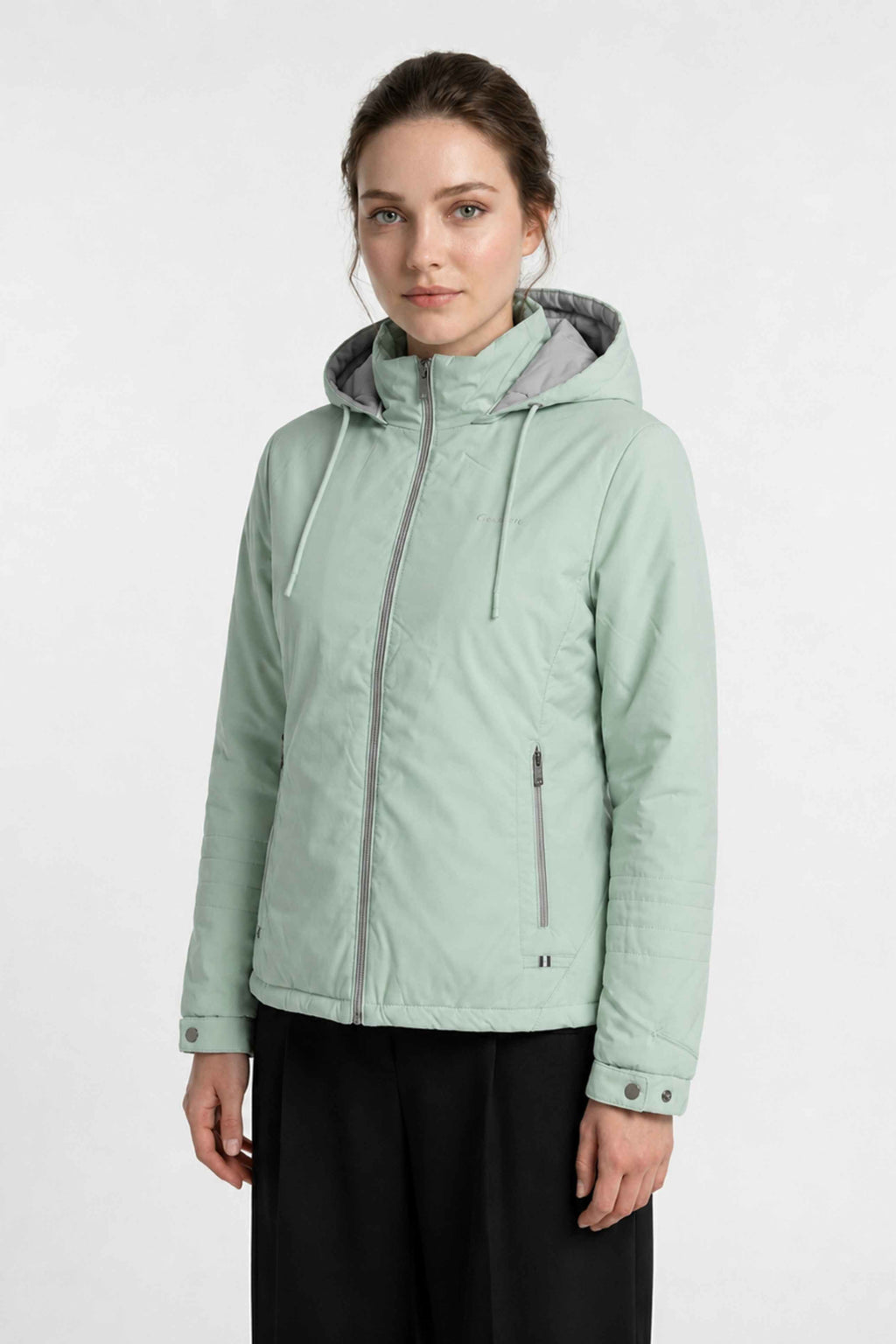 WOMENS PU REVERSIBLE JACKET | PISTA GREEN