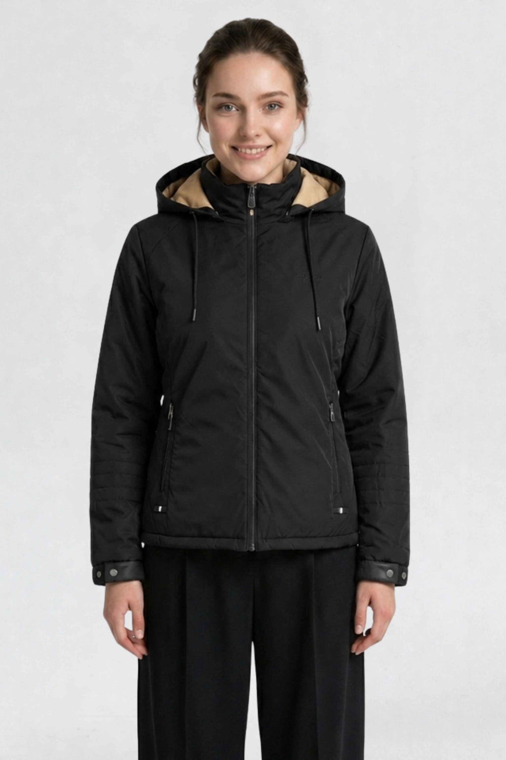 WOMENS PU REVERSIBLE JACKET | BLACK