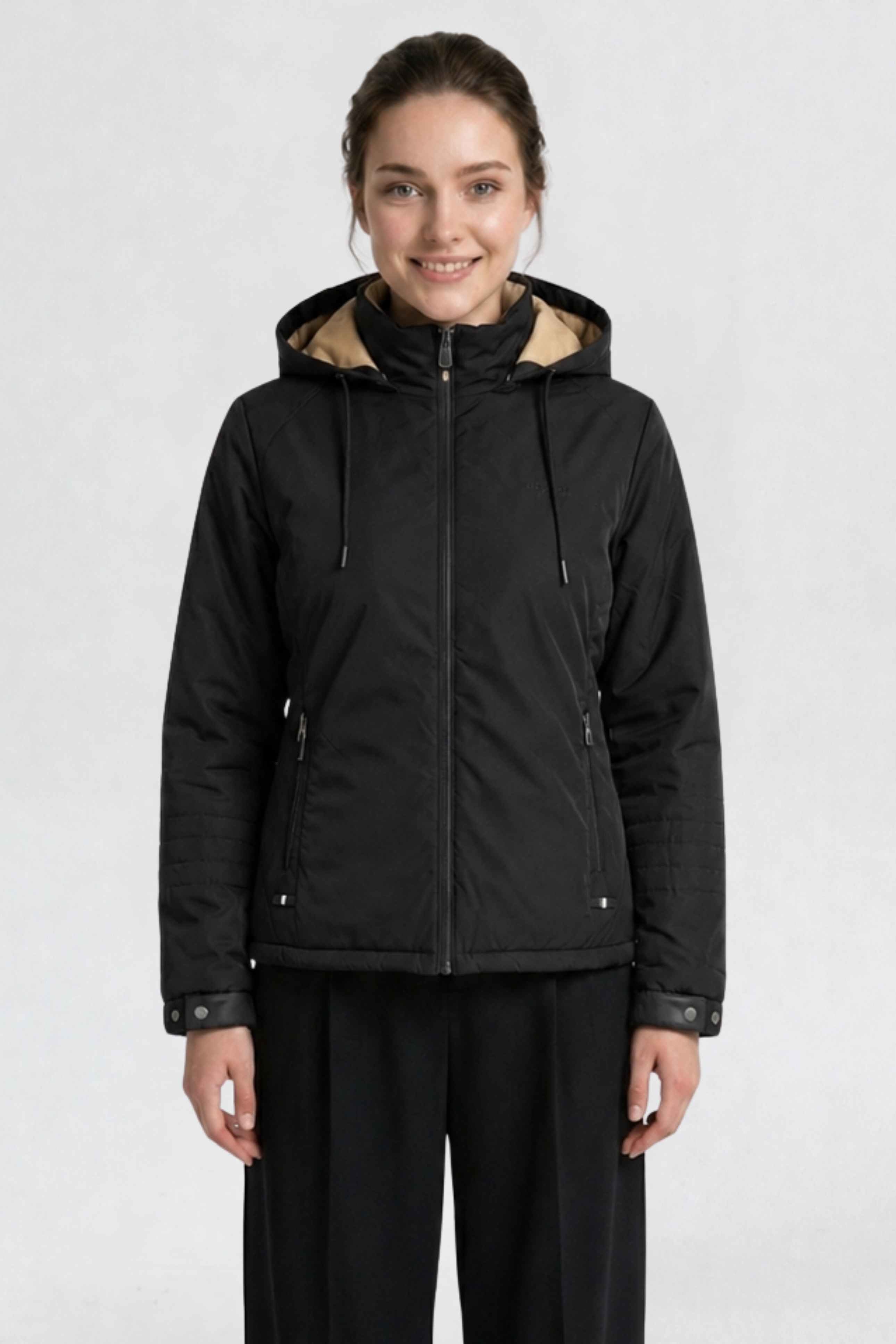 WOMENS PU REVERSIBLE JACKET | BLACK