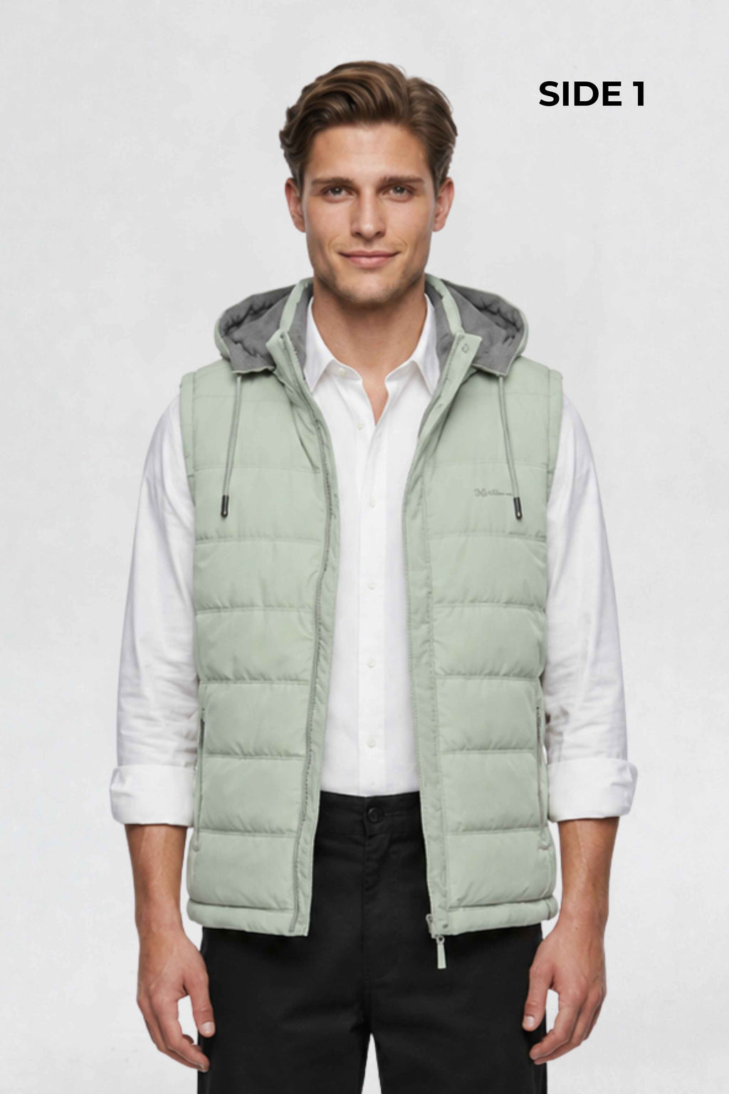 MENS REVERISBLE VEST JACKET - PISTA GREEN