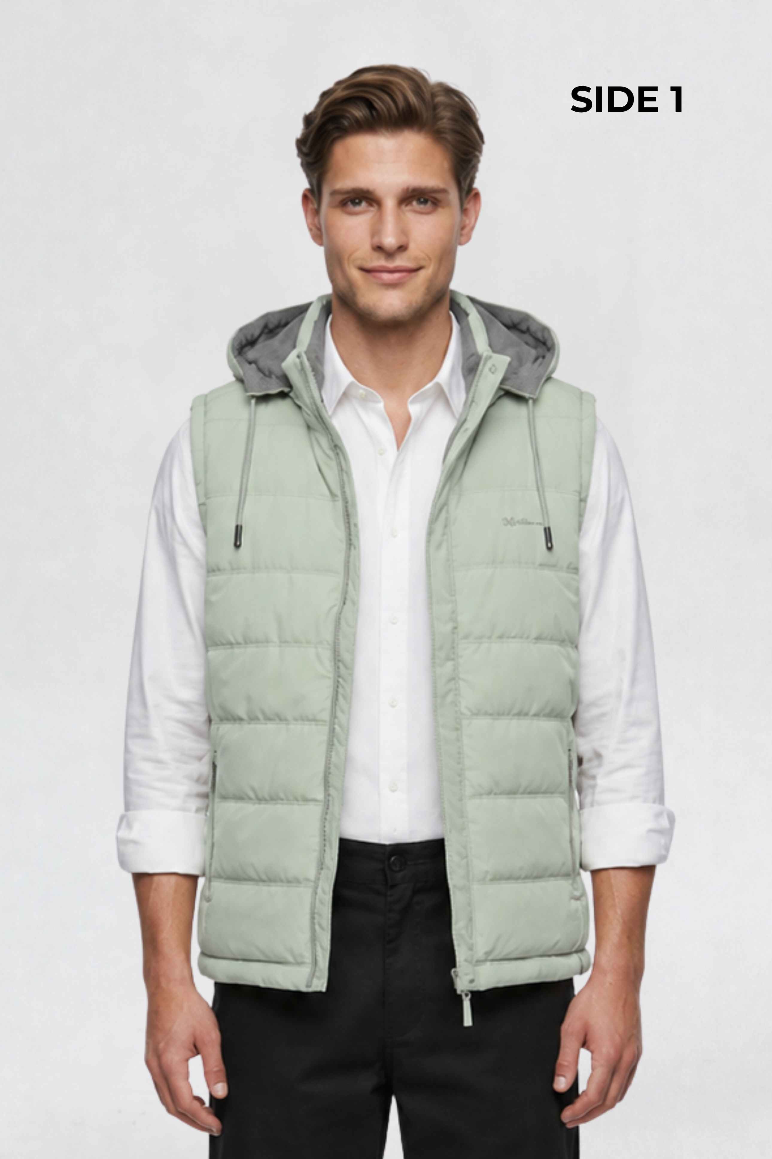 MENS REVERISBLE VEST JACKET - PISTA GREEN