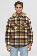 MENS COTTON FLANNEL SHACKET | GOLD PLAID