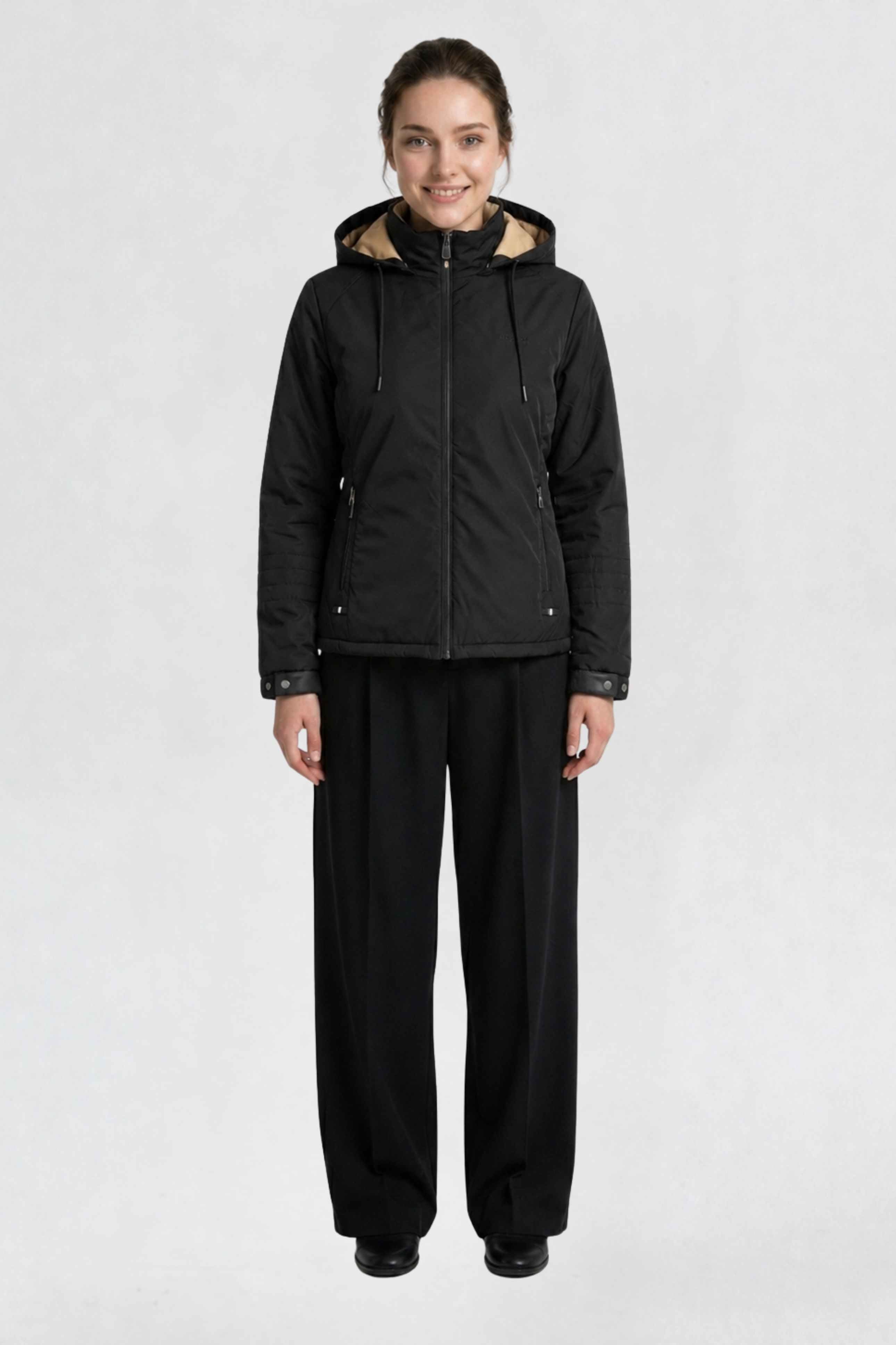 WOMENS PU REVERSIBLE JACKET | BLACK