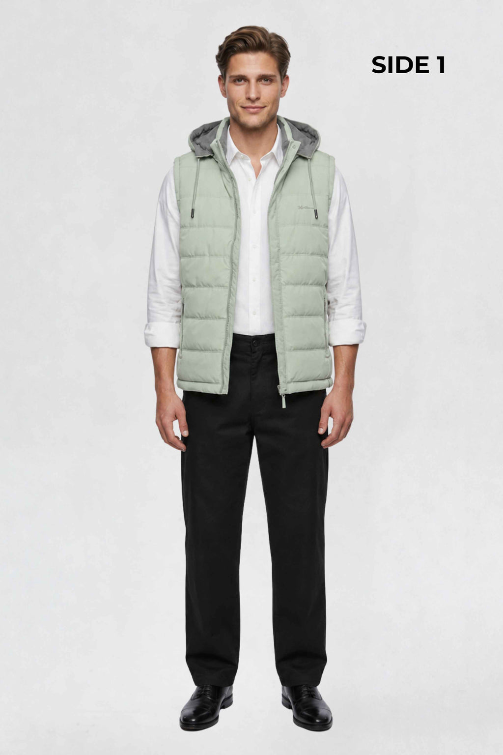 MENS REVERISBLE VEST JACKET - PISTA GREEN