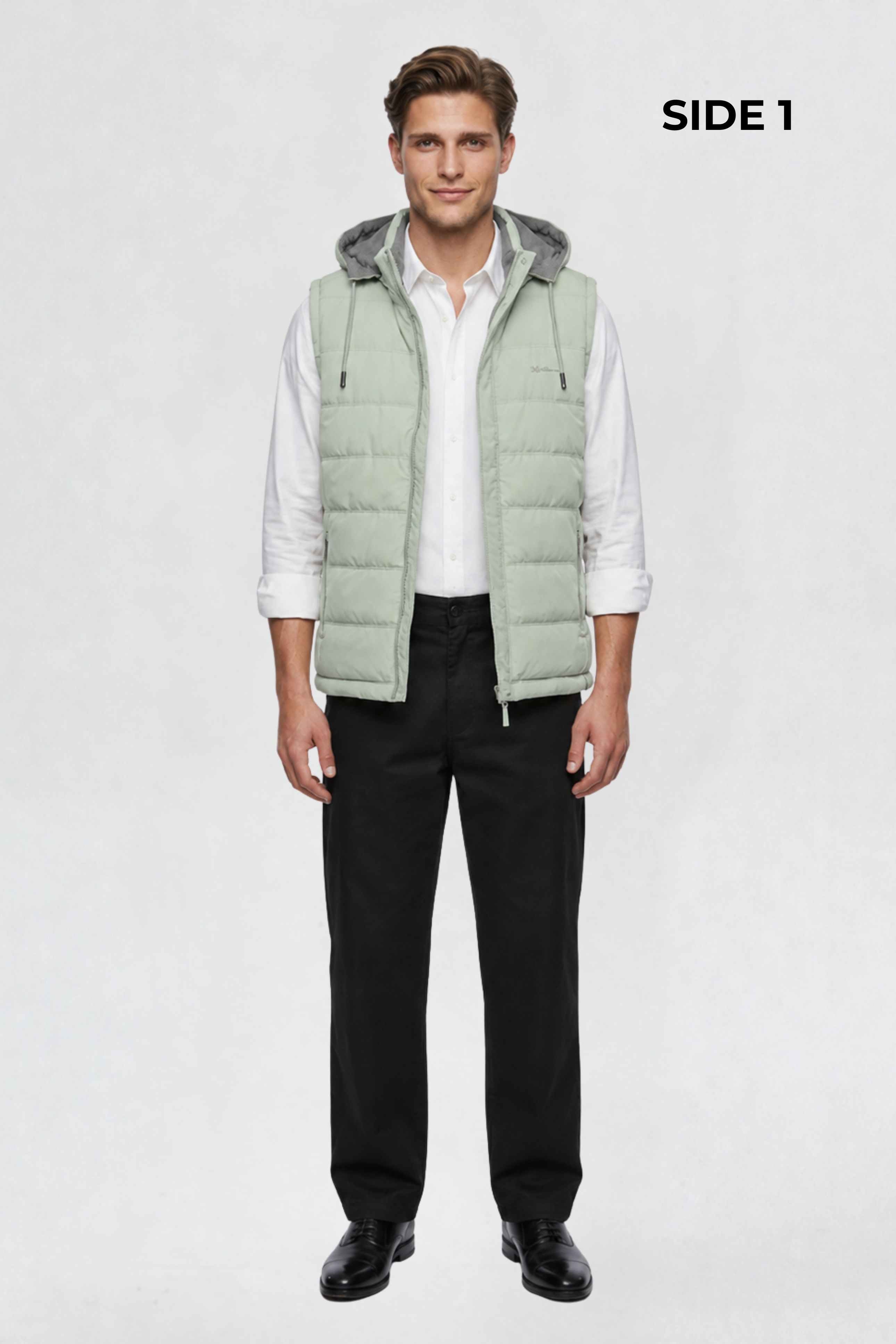 MENS REVERISBLE VEST JACKET - PISTA GREEN