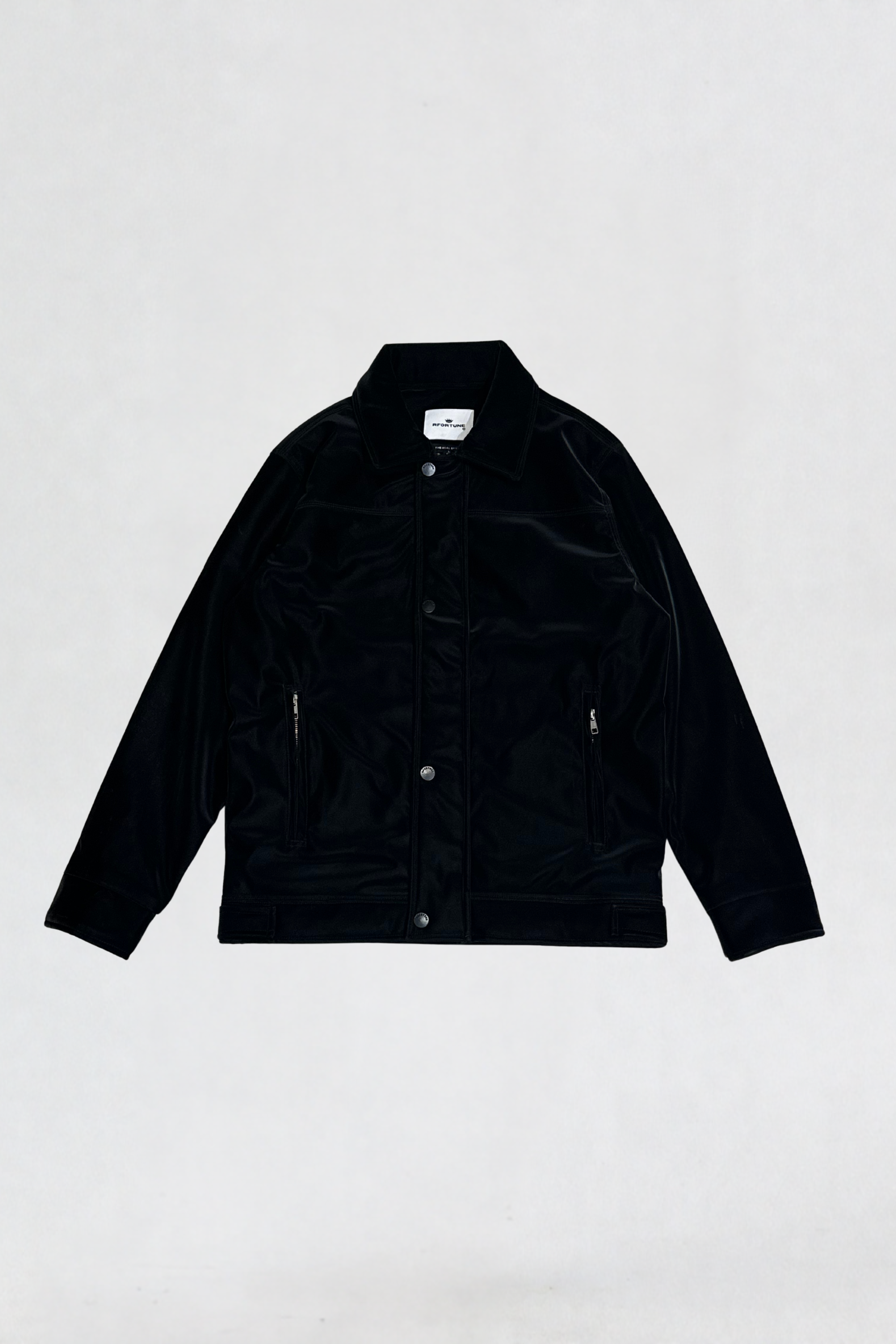 PU LEATHER JACKET BLACK