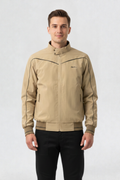 MENS REVERSIBLE WINDBREAKER JACKET | BEIGE-BLACK