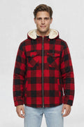 MENS COTTON FLANNEL SHACKET | RED PLAID