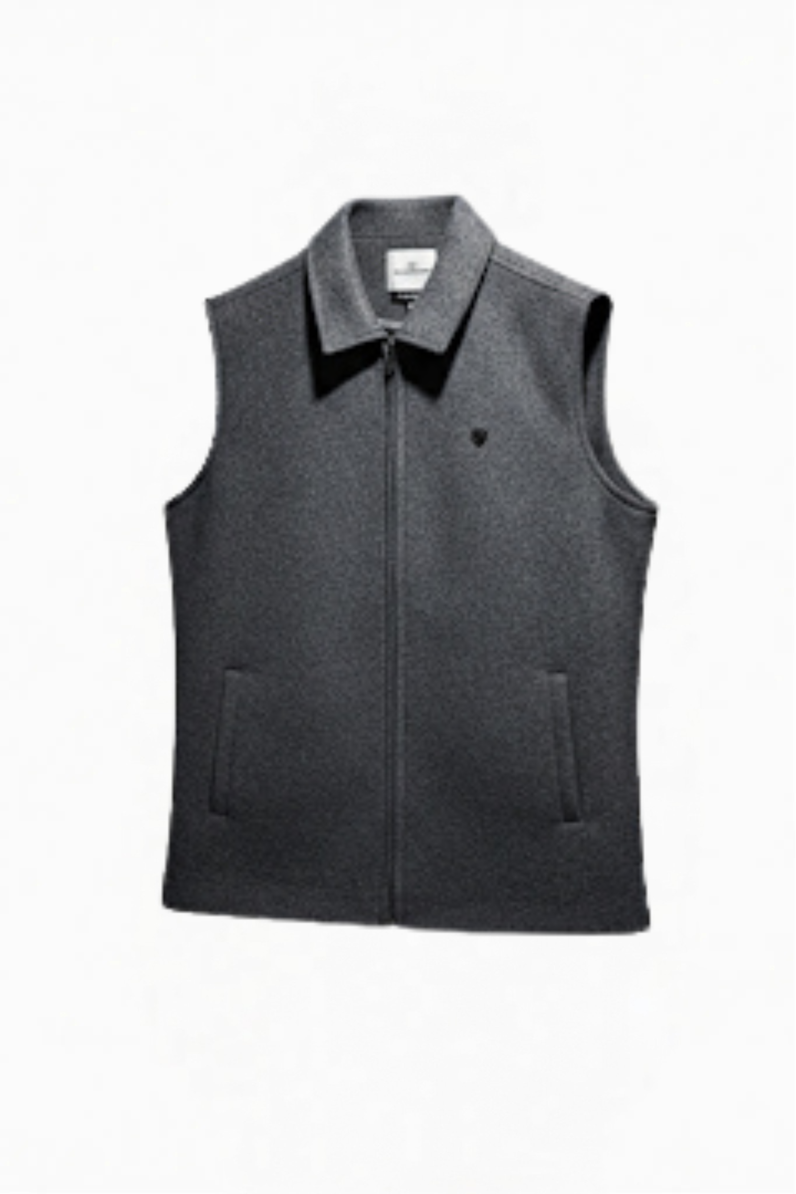 TWEED VEST JACKET D-GREY