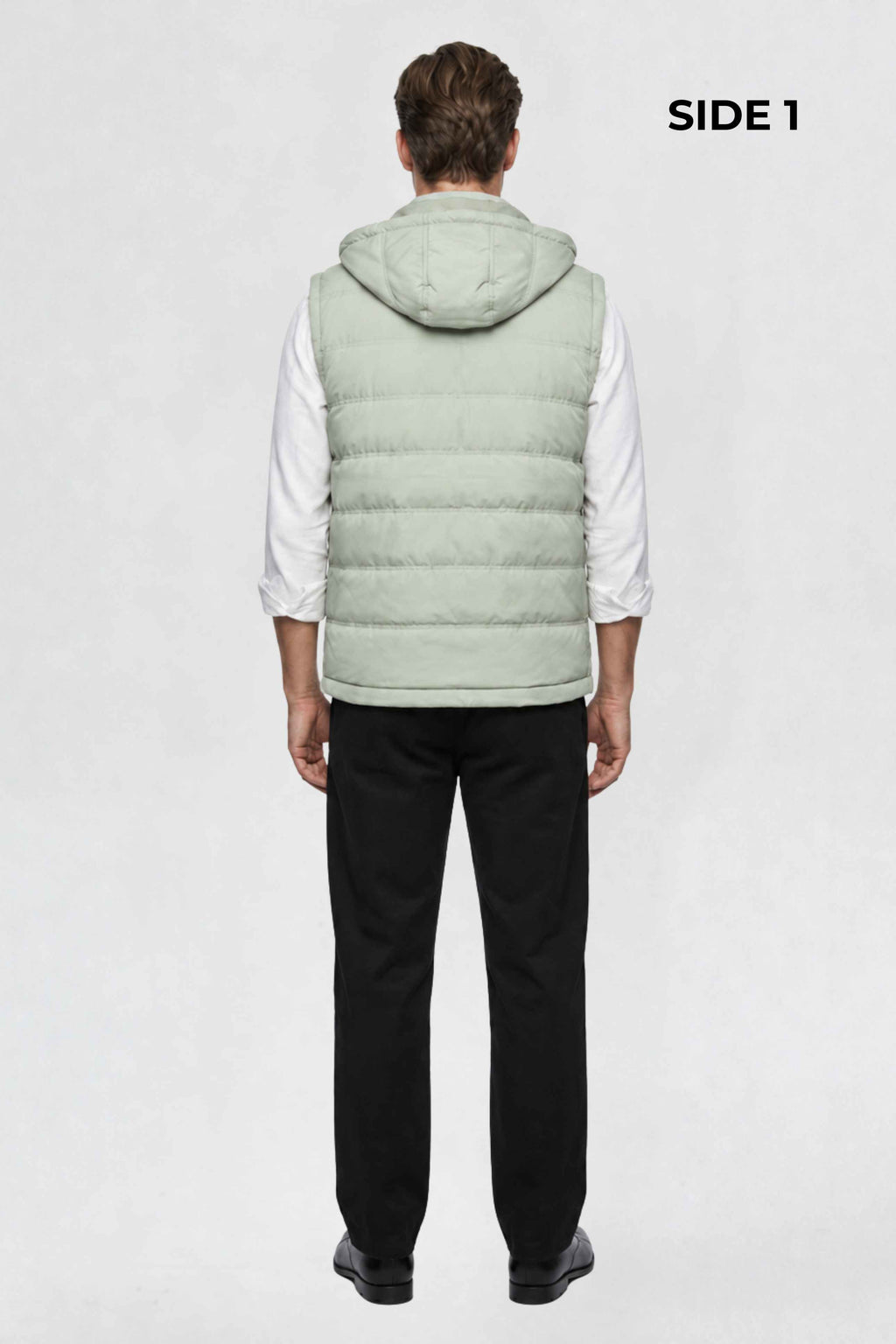 MENS REVERISBLE VEST JACKET - PISTA GREEN