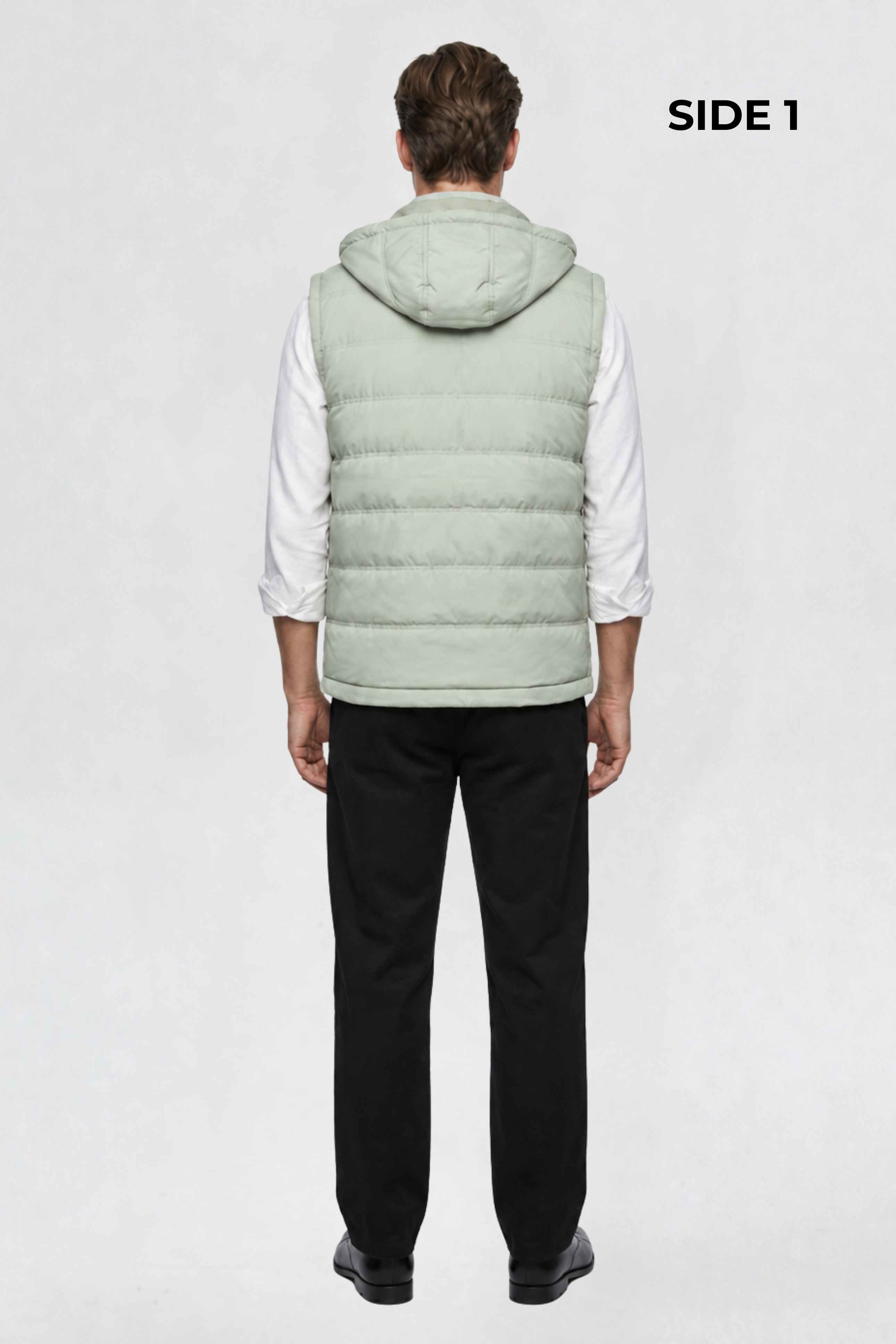 MENS REVERISBLE VEST JACKET - PISTA GREEN