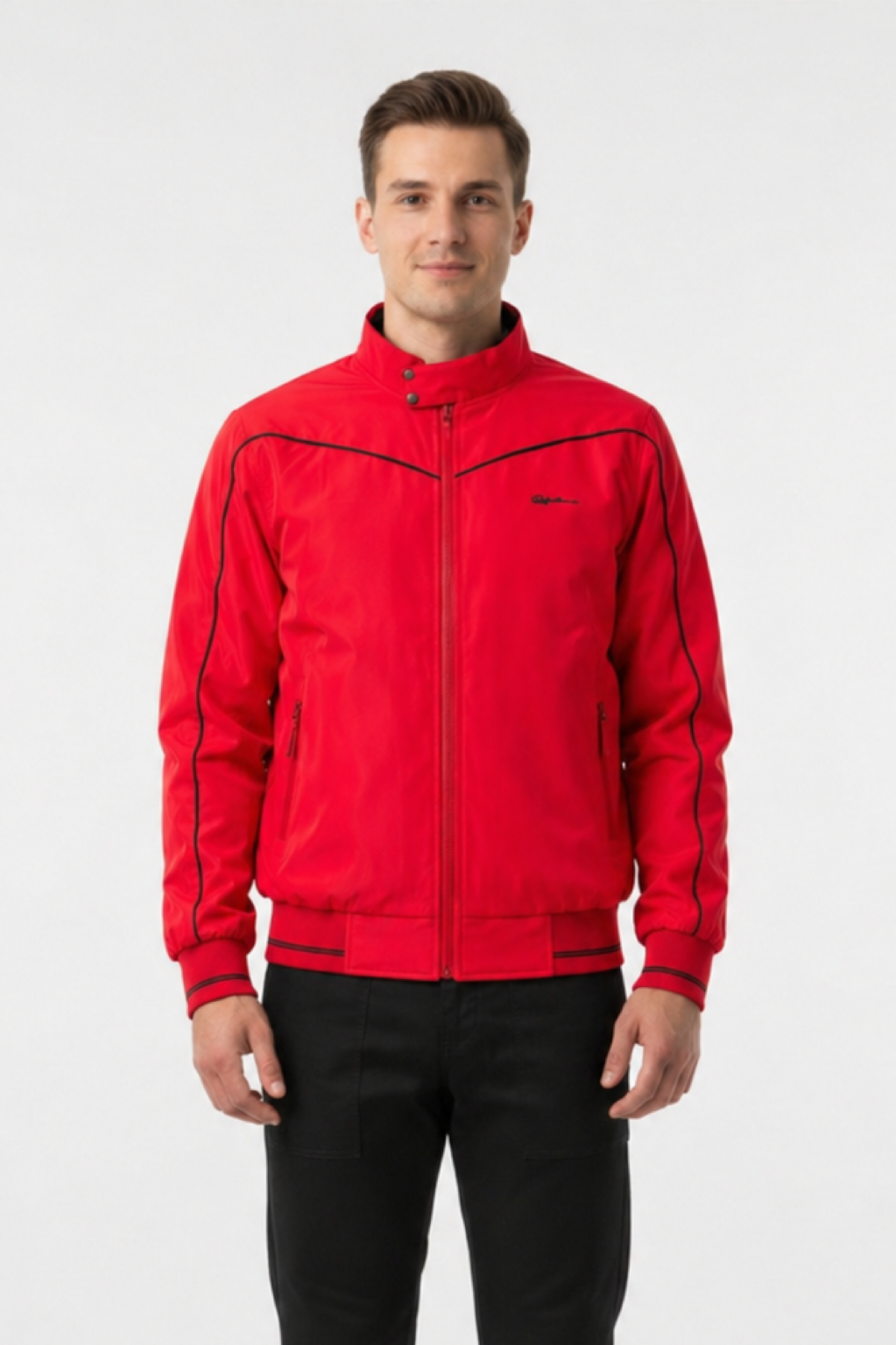 MENS REVERSIBLE WINDBREAKER JACKET | RED-BLACK