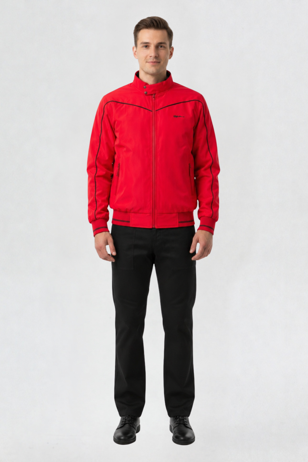 MENS REVERSIBLE WINDBREAKER JACKET | RED-BLACK