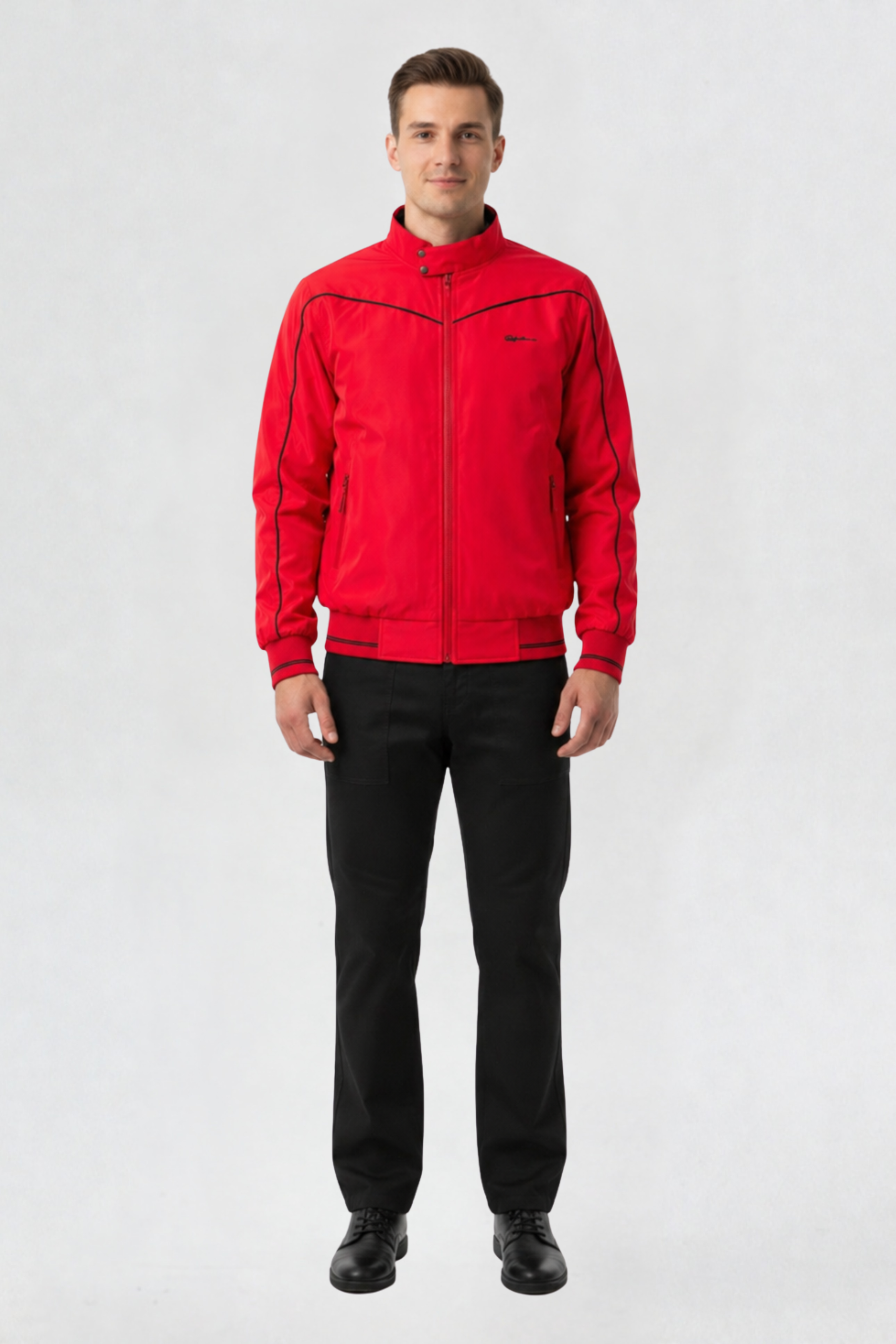 MENS REVERSIBLE WINDBREAKER JACKET | RED-BLACK