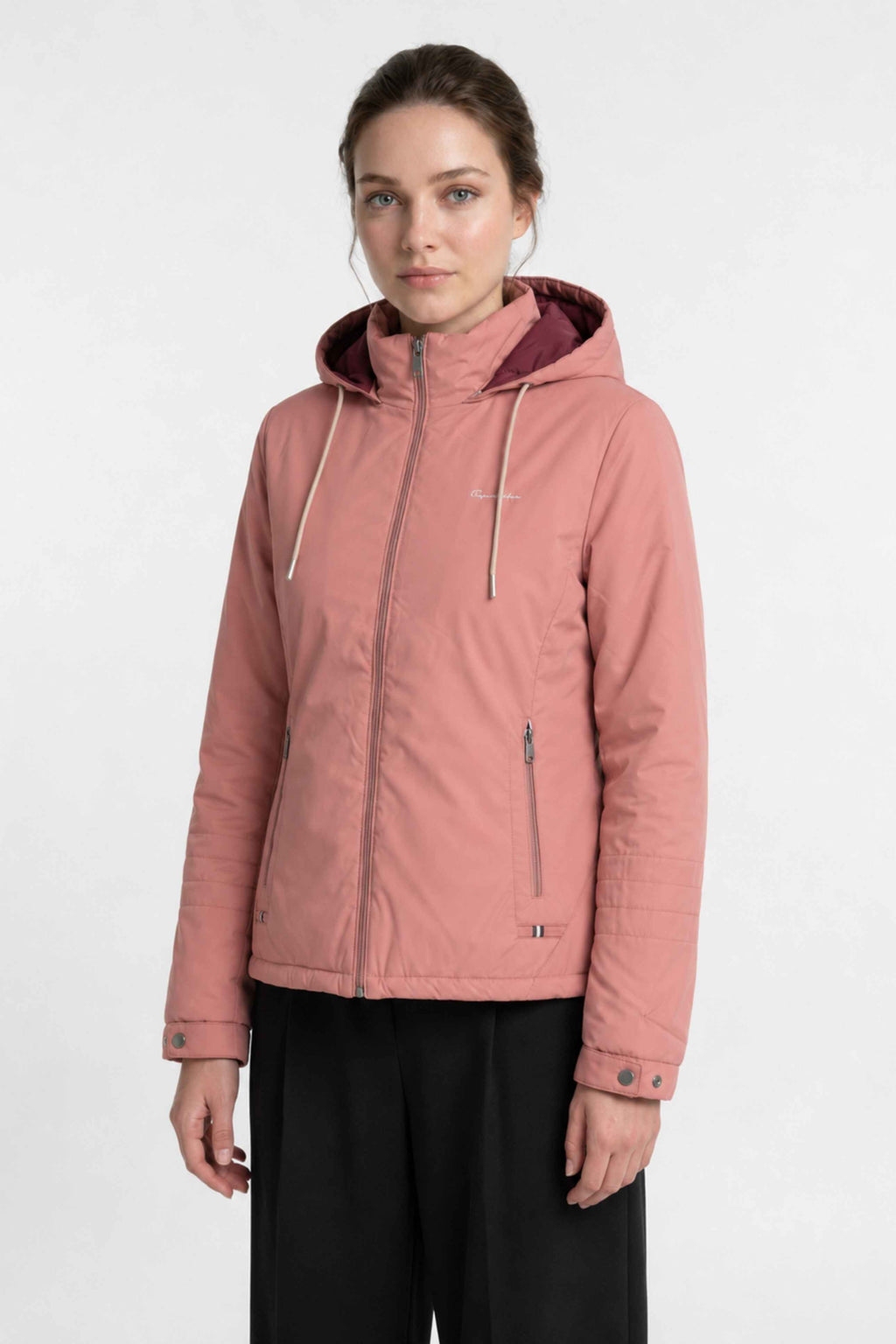 WOMENS PU REVERSIBLE JACKET | DARK PINK