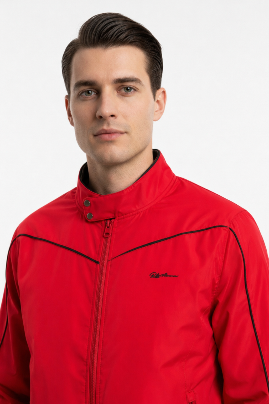 MENS REVERSIBLE WINDBREAKER JACKET | RED-BLACK