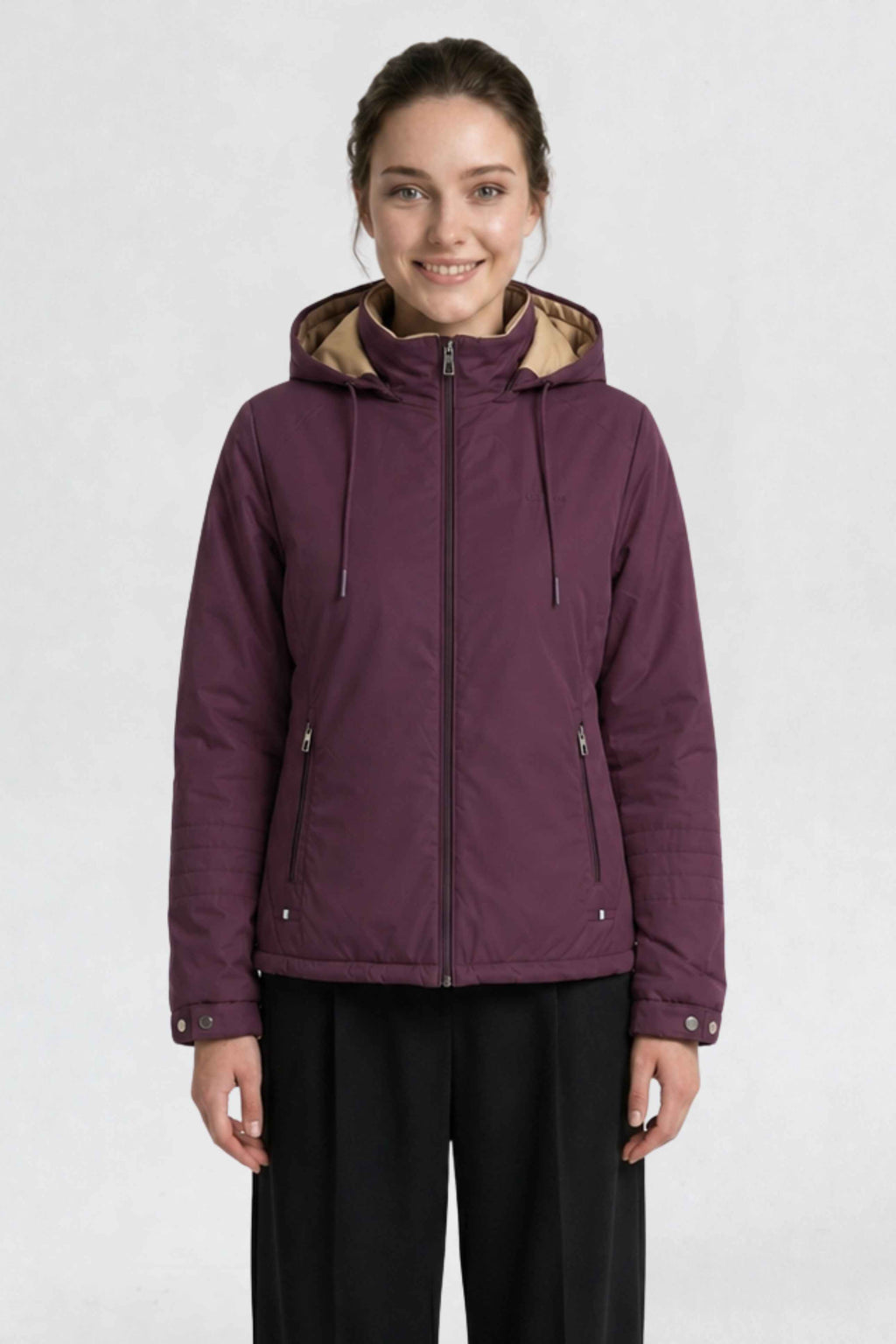 WOMENS PU REVERSIBLE JACKET | PURPLE