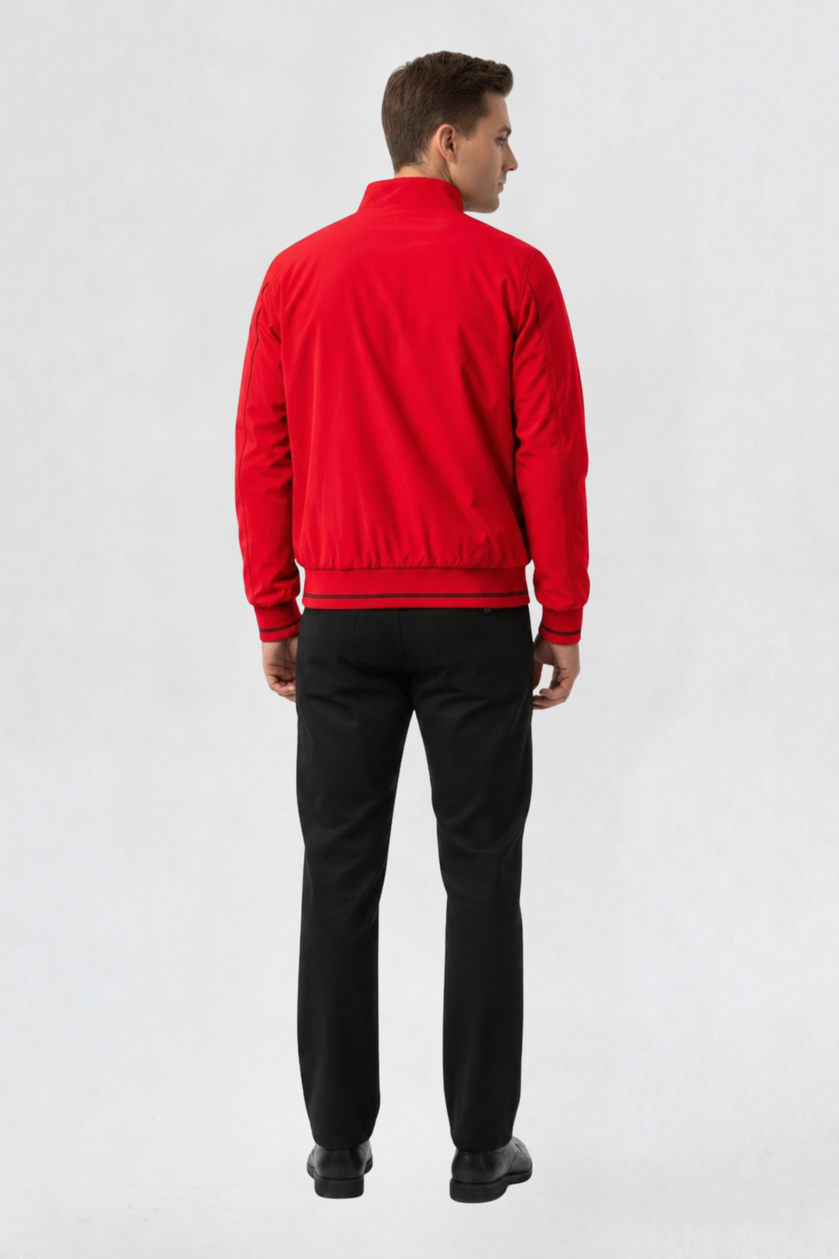 MENS REVERSIBLE WINDBREAKER JACKET | RED-BLACK