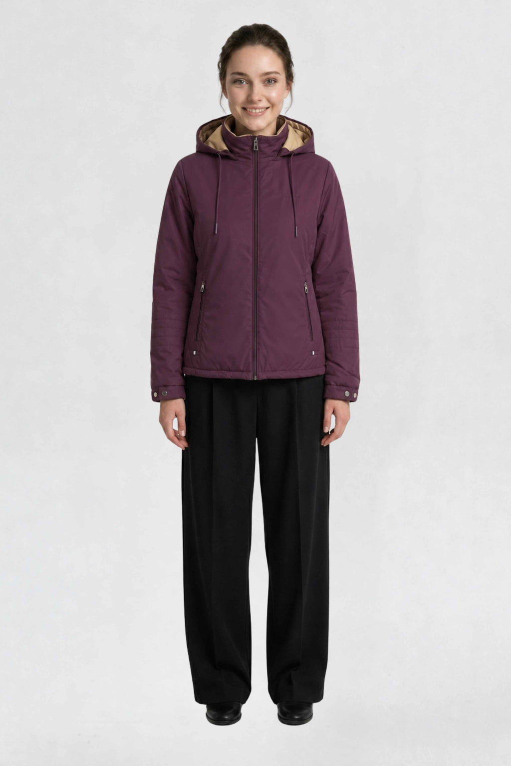 WOMENS PU REVERSIBLE JACKET | PURPLE