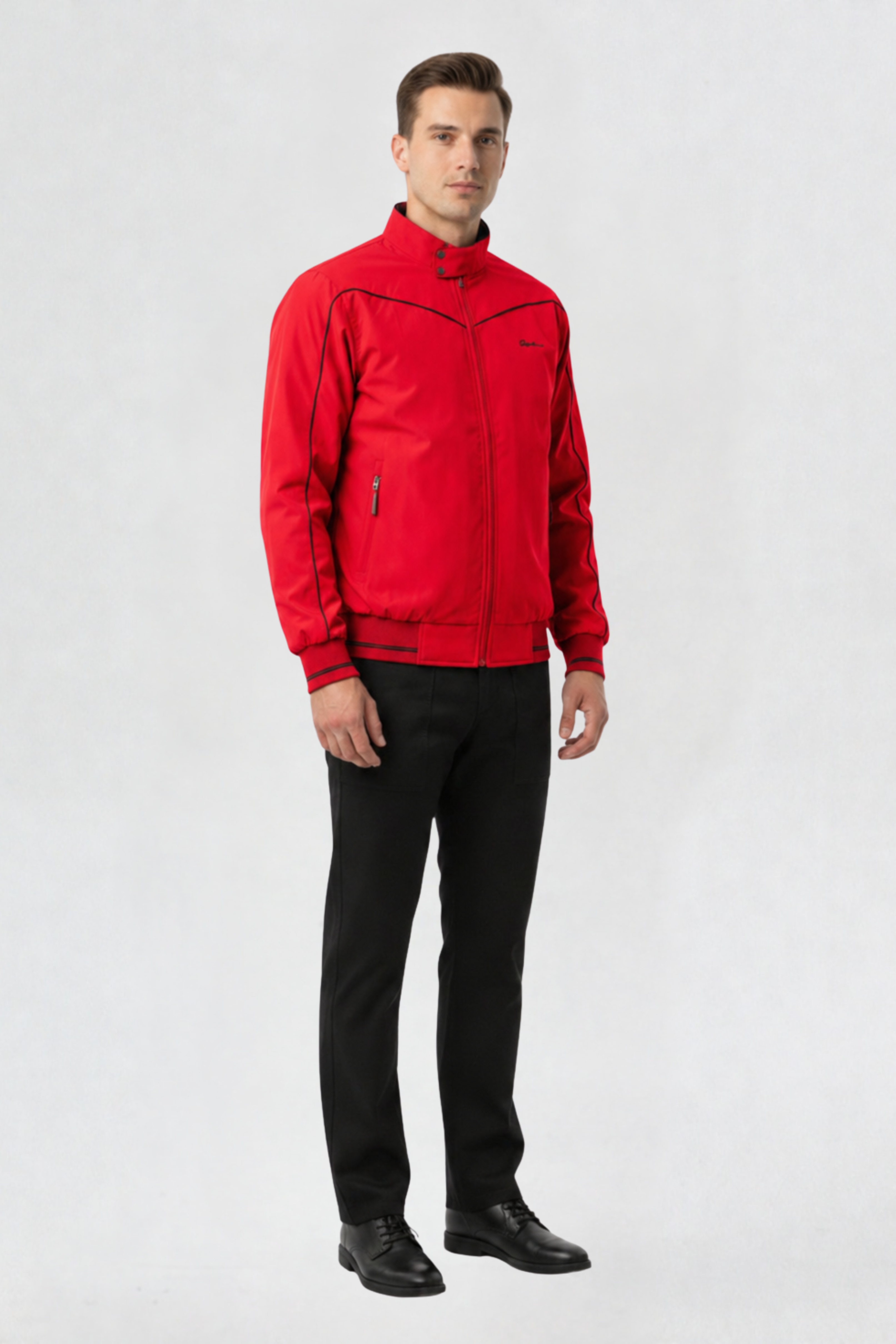 MENS REVERSIBLE WINDBREAKER JACKET | RED-BLACK