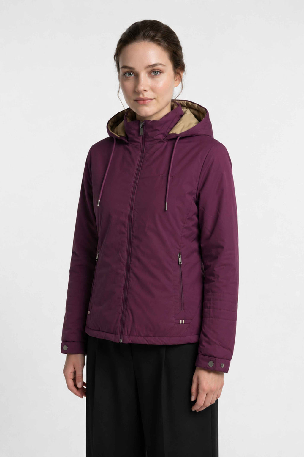WOMENS PU REVERSIBLE JACKET | PURPLE