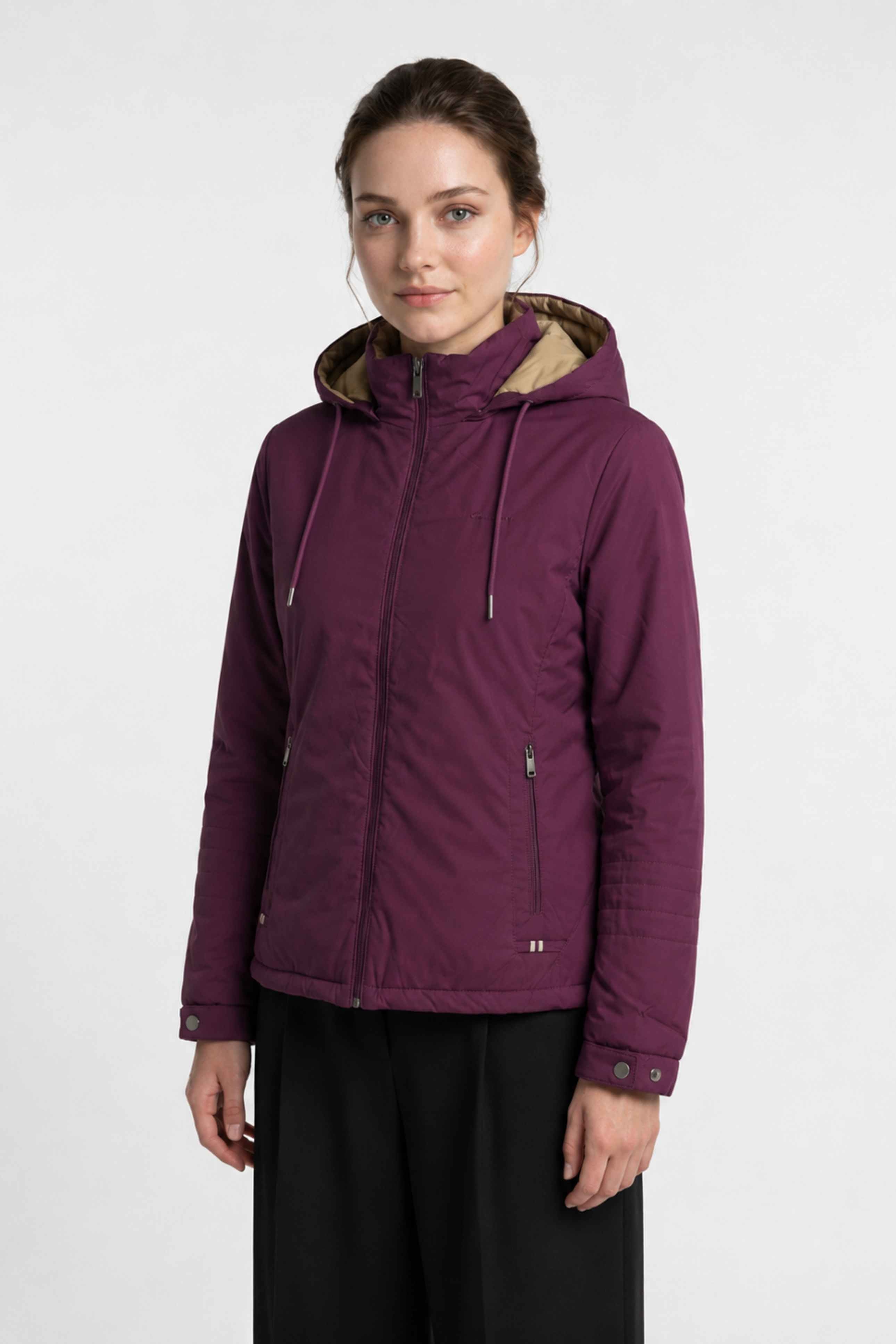 WOMENS PU REVERSIBLE JACKET | PURPLE