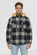 MENS COTTON FLANNEL SHACKET | NAVY BLUE PLAID
