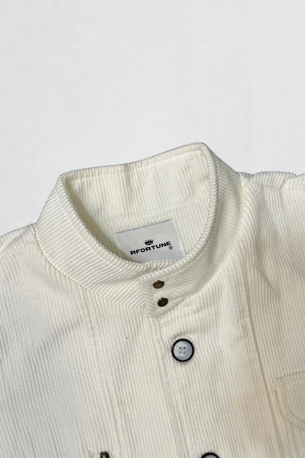 CORDUROY VEST JACKET WHITE