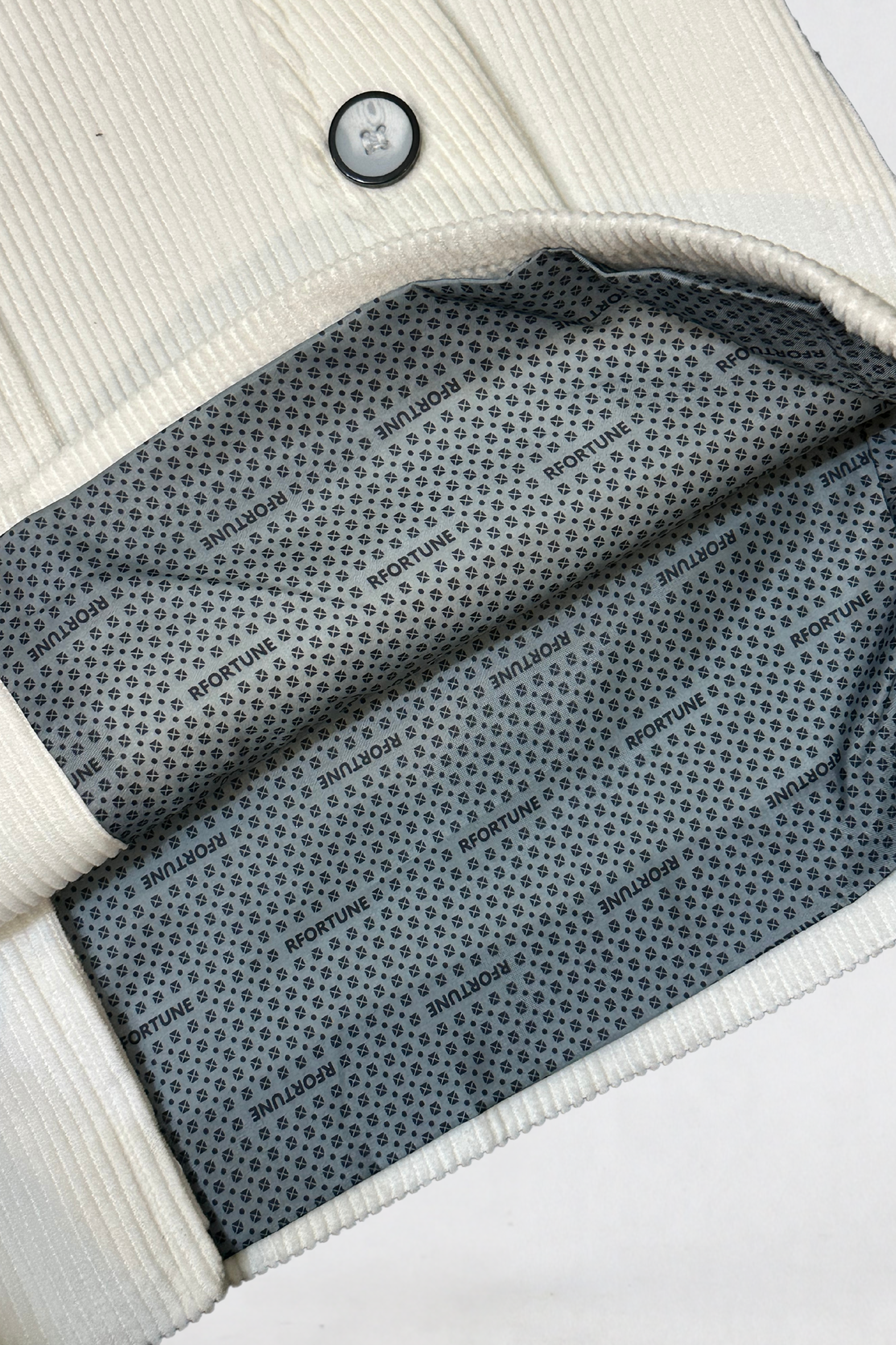 CORDUROY VEST JACKET WHITE