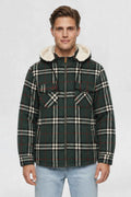 MENS COTTON FLANNEL SHACKET | GREEN PLAID