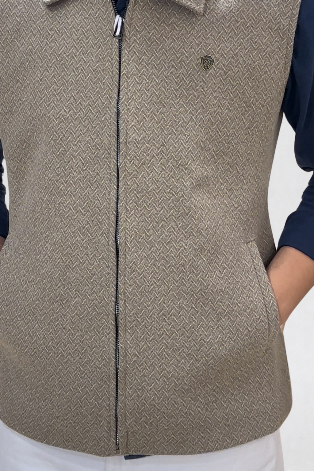 JACQUARD MENS HALF JACKET | MOUSE