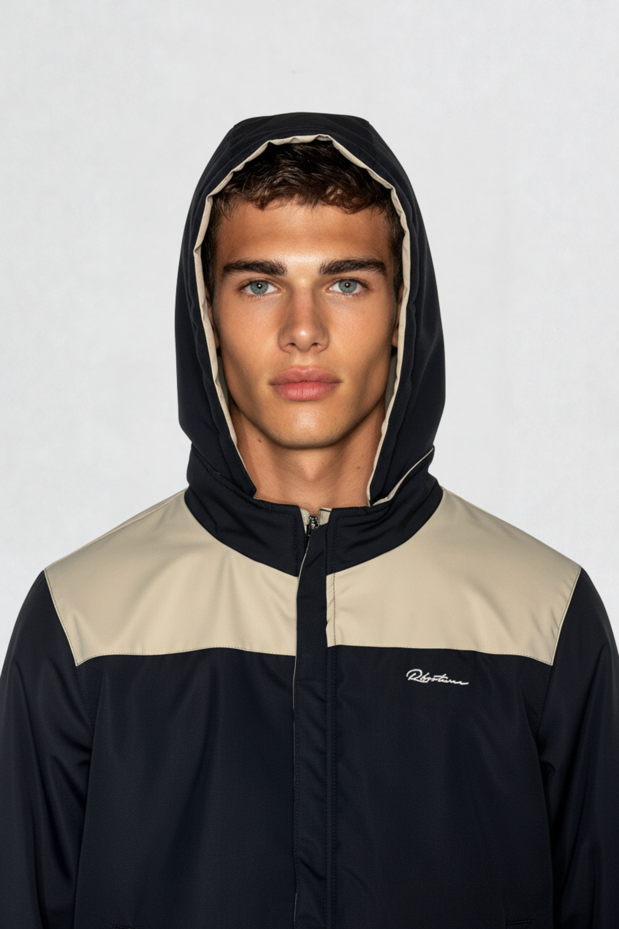 HEAVY REVERSIBLE JACKET CREAM-BLACK