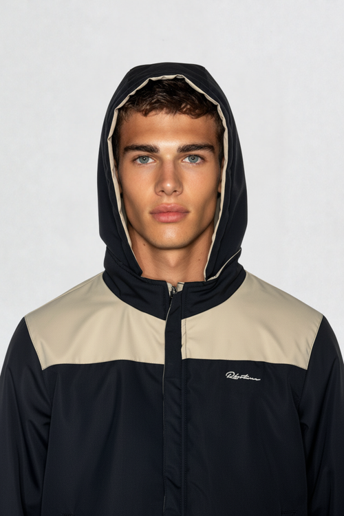 HEAVY MENS REVERSIBLE JACKET | CREAM-BLACK