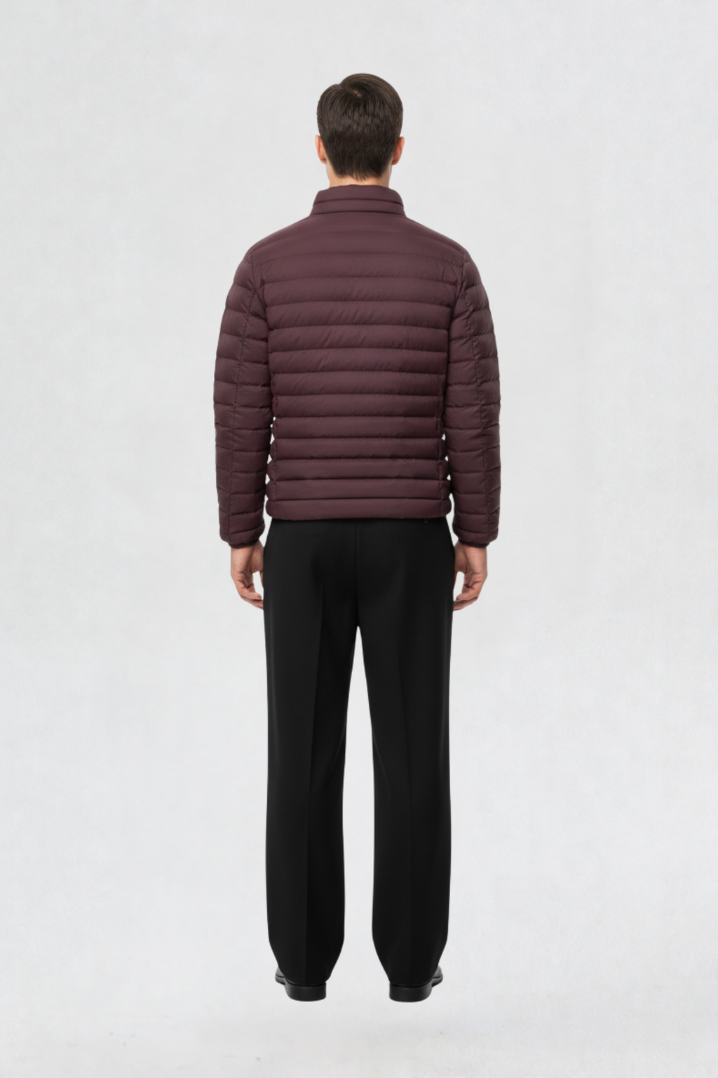 HEAVY MENS QUILTED PUFFER JACKET | WINE