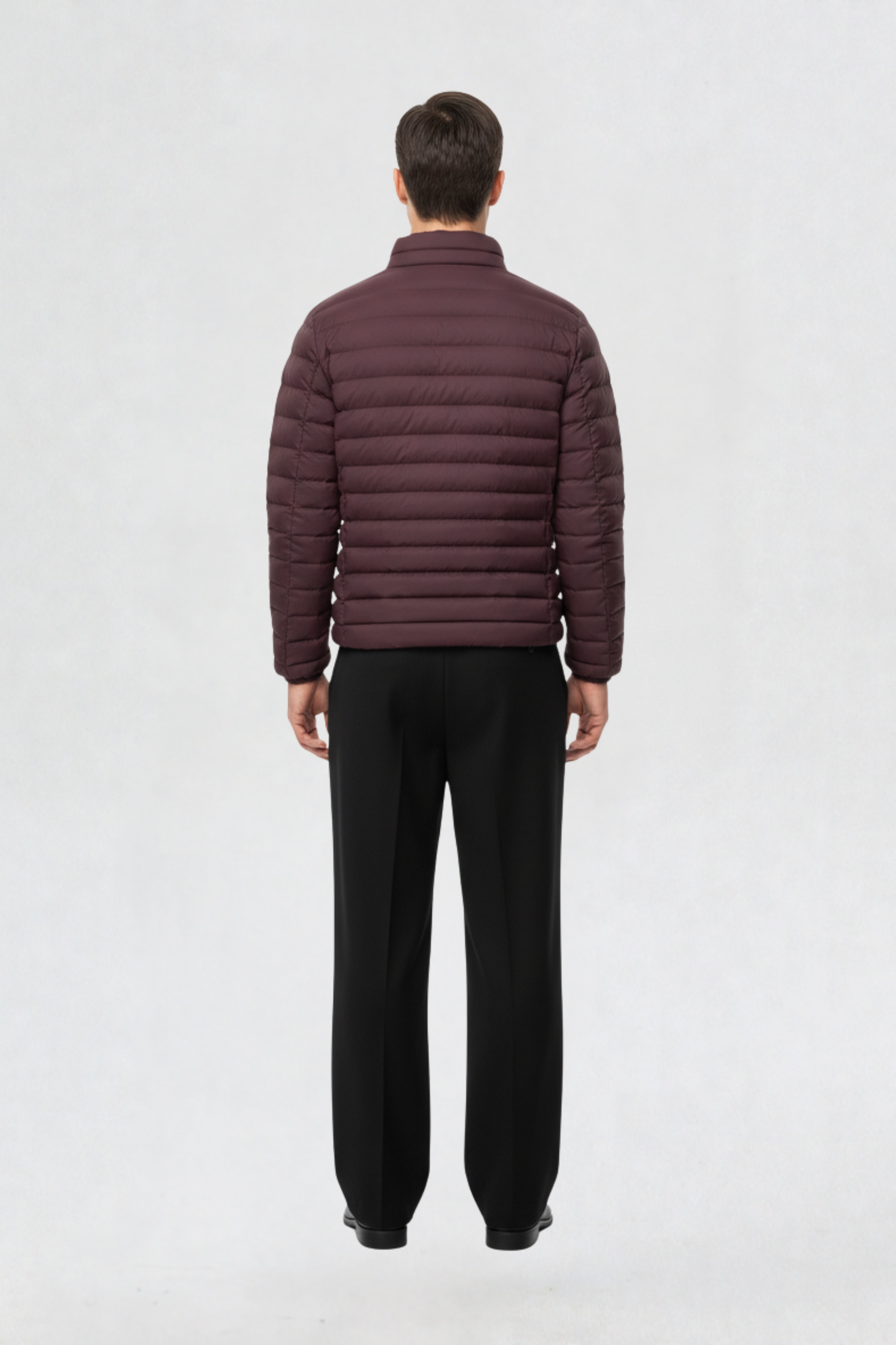 HEAVY MENS QUILTED PUFFER JACKET | WINE