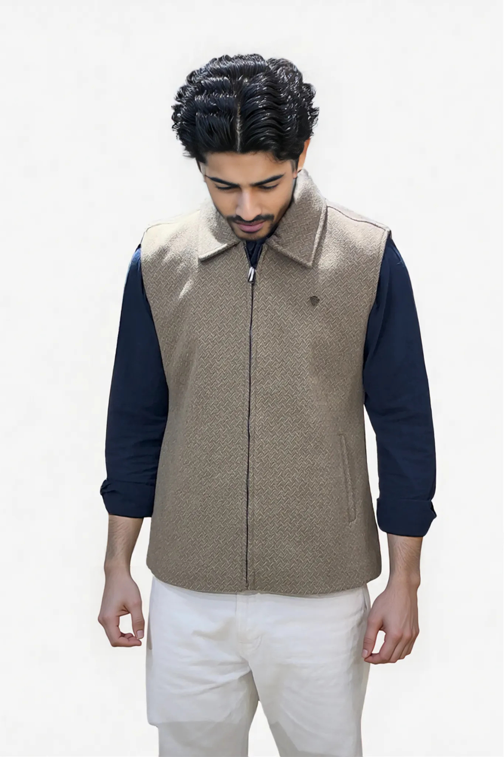 JACQUARD VEST JACKET MOUSE