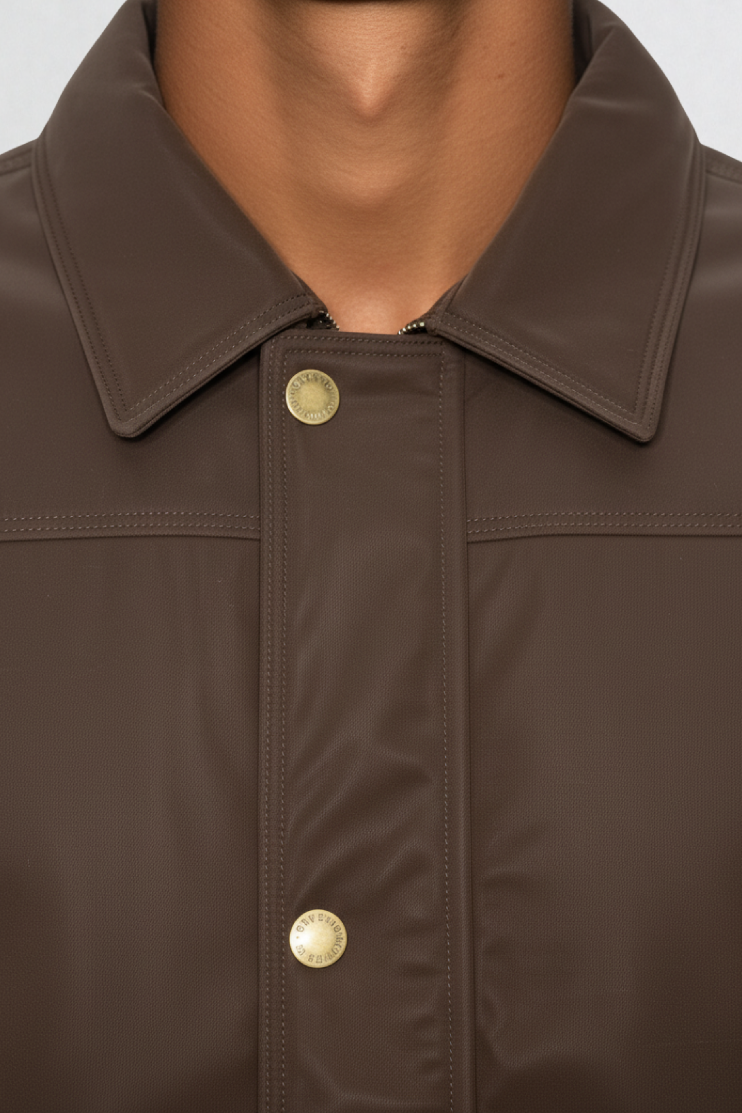 PU LEATHER JACKET COFFEE