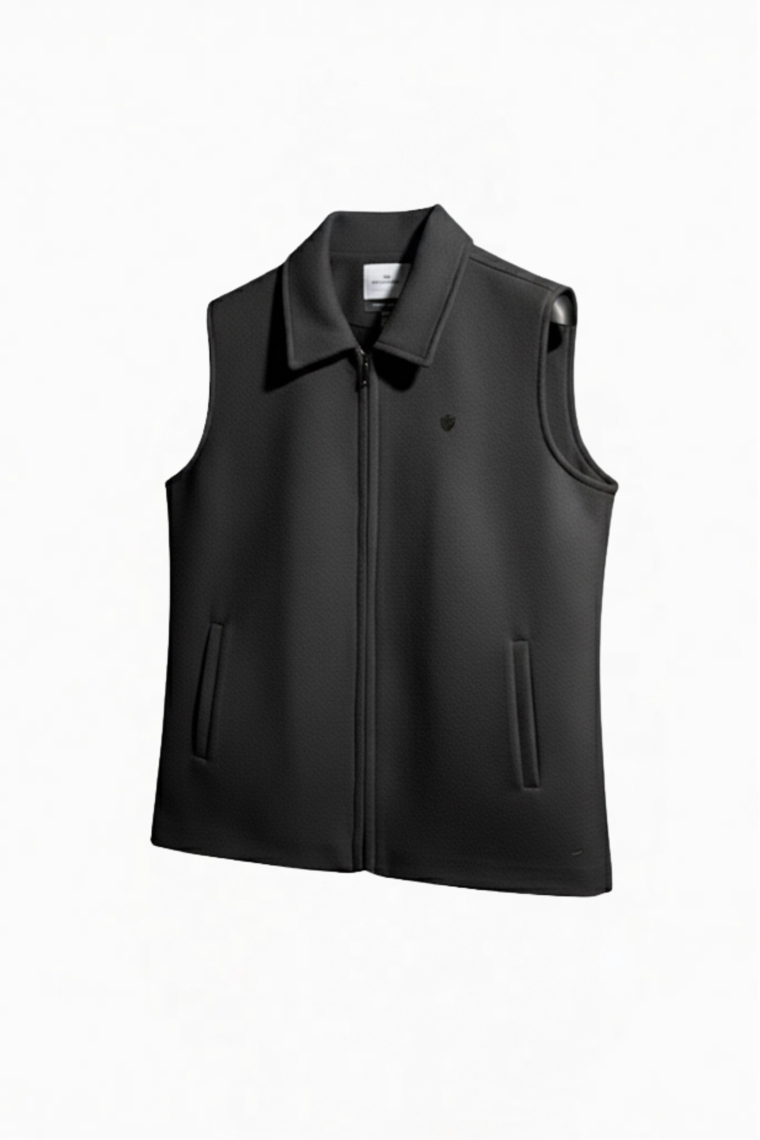 TWEED VEST JACKET BLACK