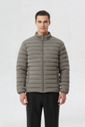 HEAVY MENS QUILTED PUFFER JACKET | DARK GREY
