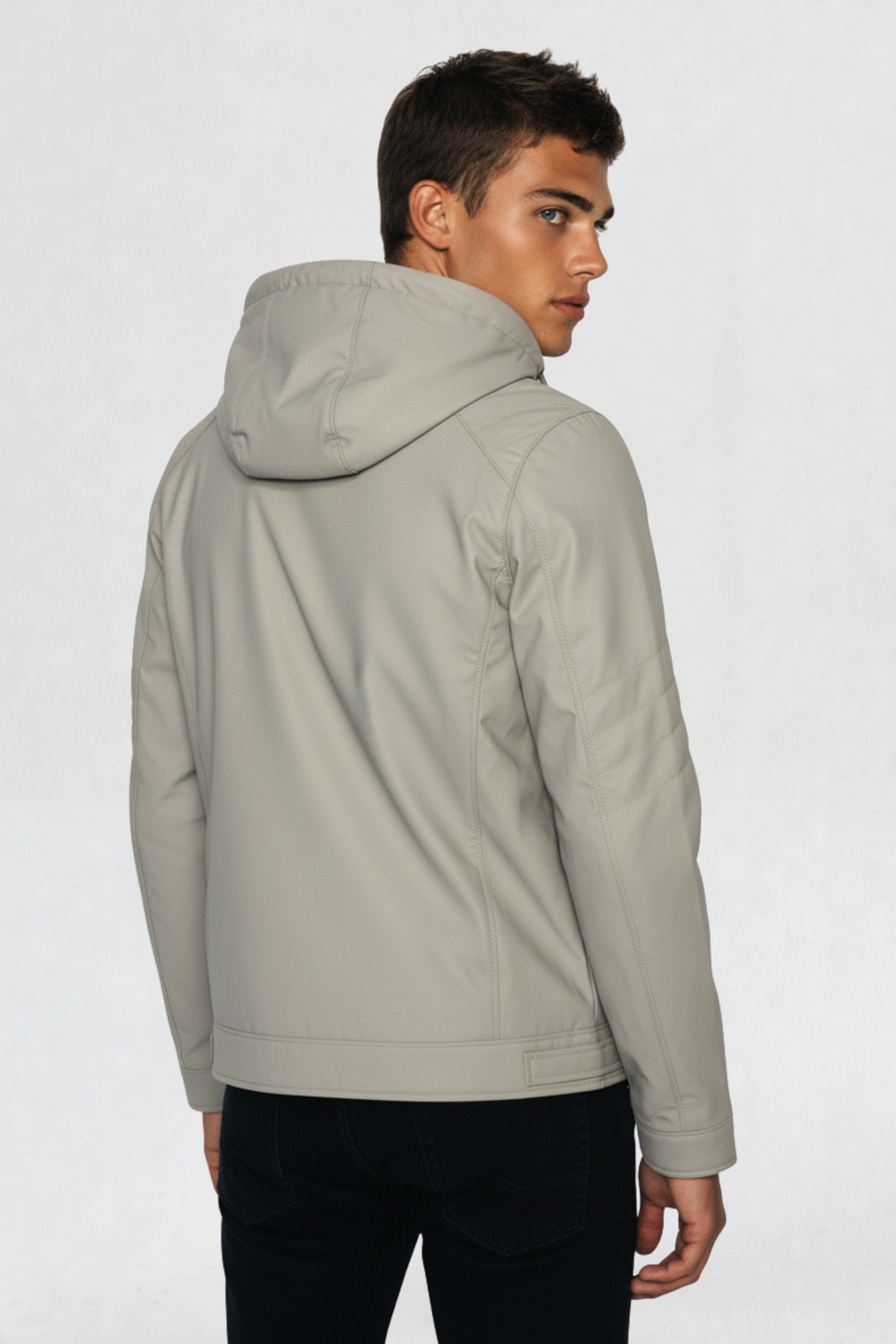 HEAVY REVERSIBLE JACKET CREAM-BLACK