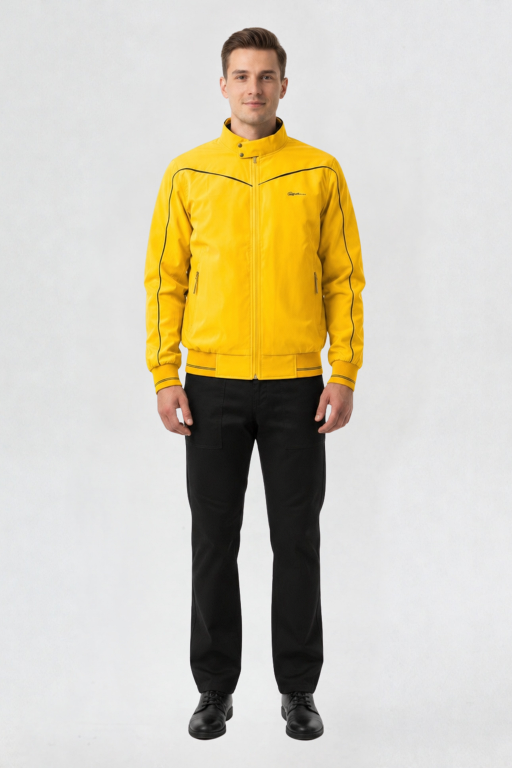 MENS REVERSIBLE WINDBREAKER JACKET | YELLOW-GREY