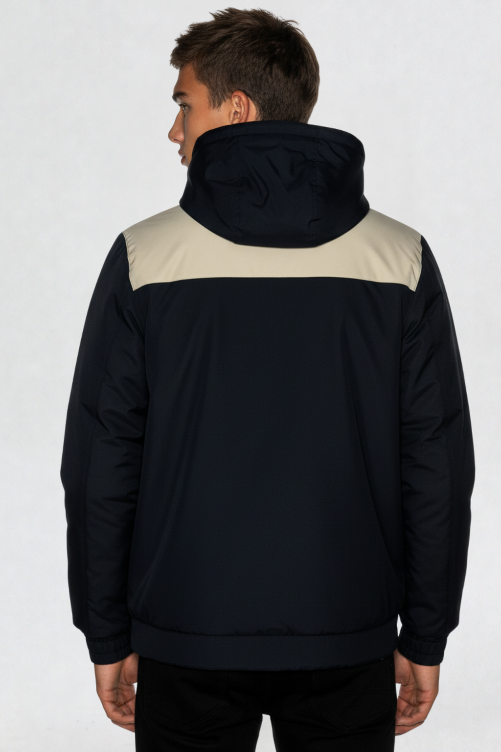 HEAVY REVERSIBLE JACKET CREAM-BLACK